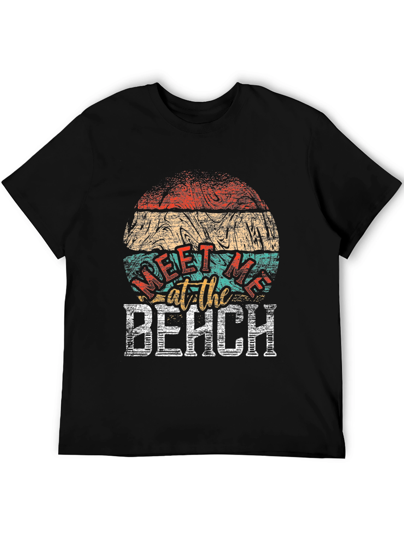 Black Meet Me at the Beach Graphic Tee view 5