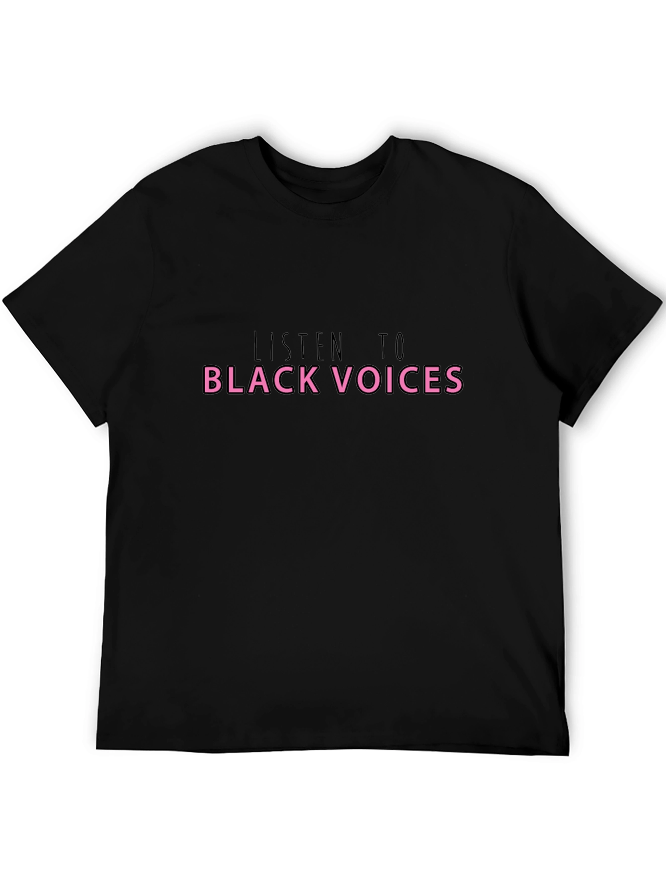 Black Listen to Black Voices Black T-Shirt view 5