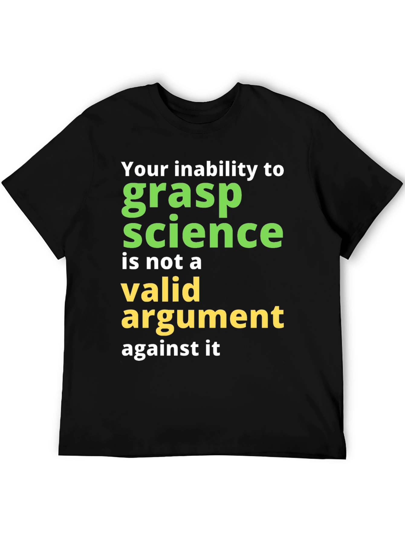Black Science Humor T-Shirt: Grasp Science view 5