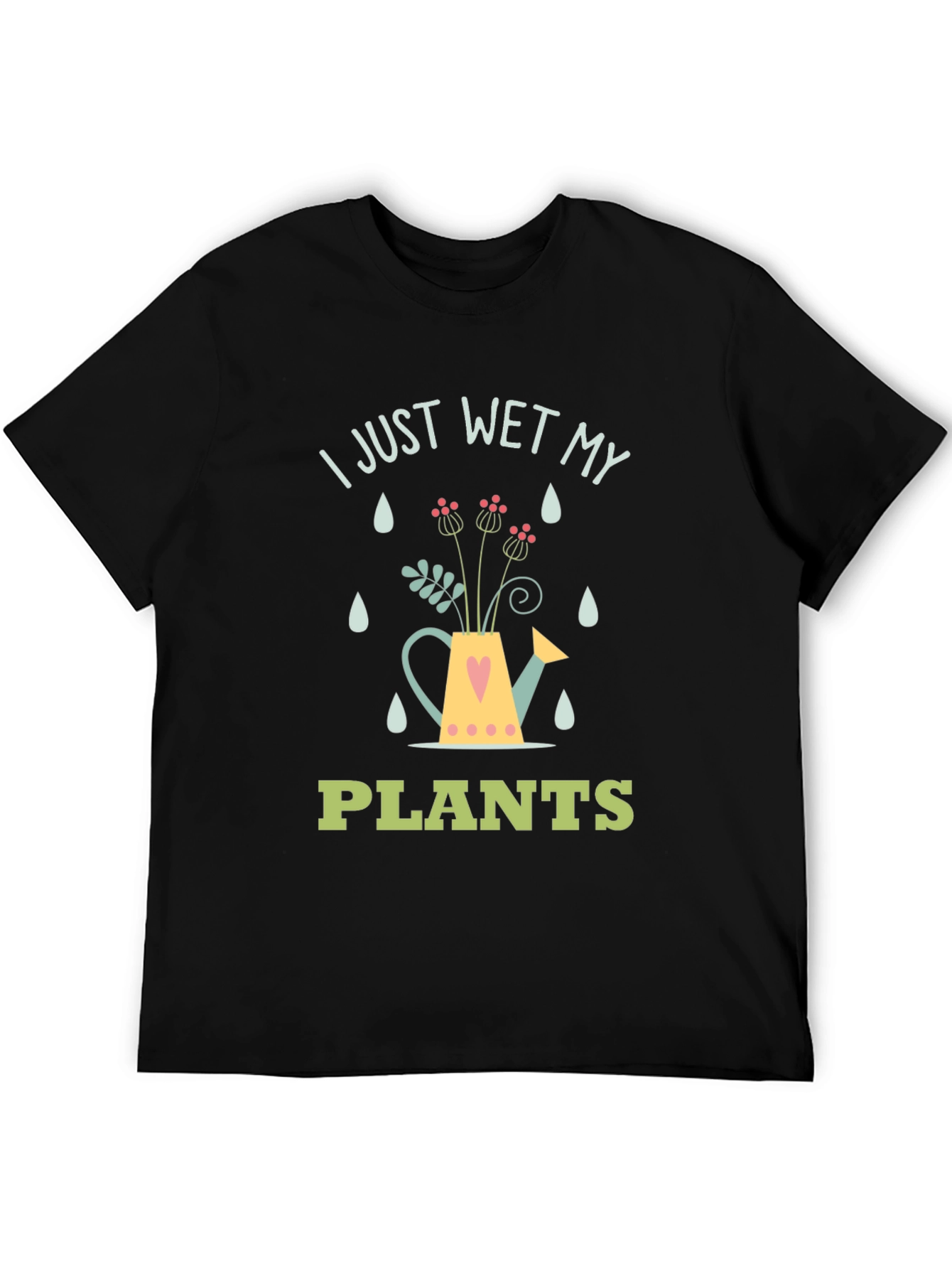 Black I Just Wet My Plants Graphic T-Shirt view 5