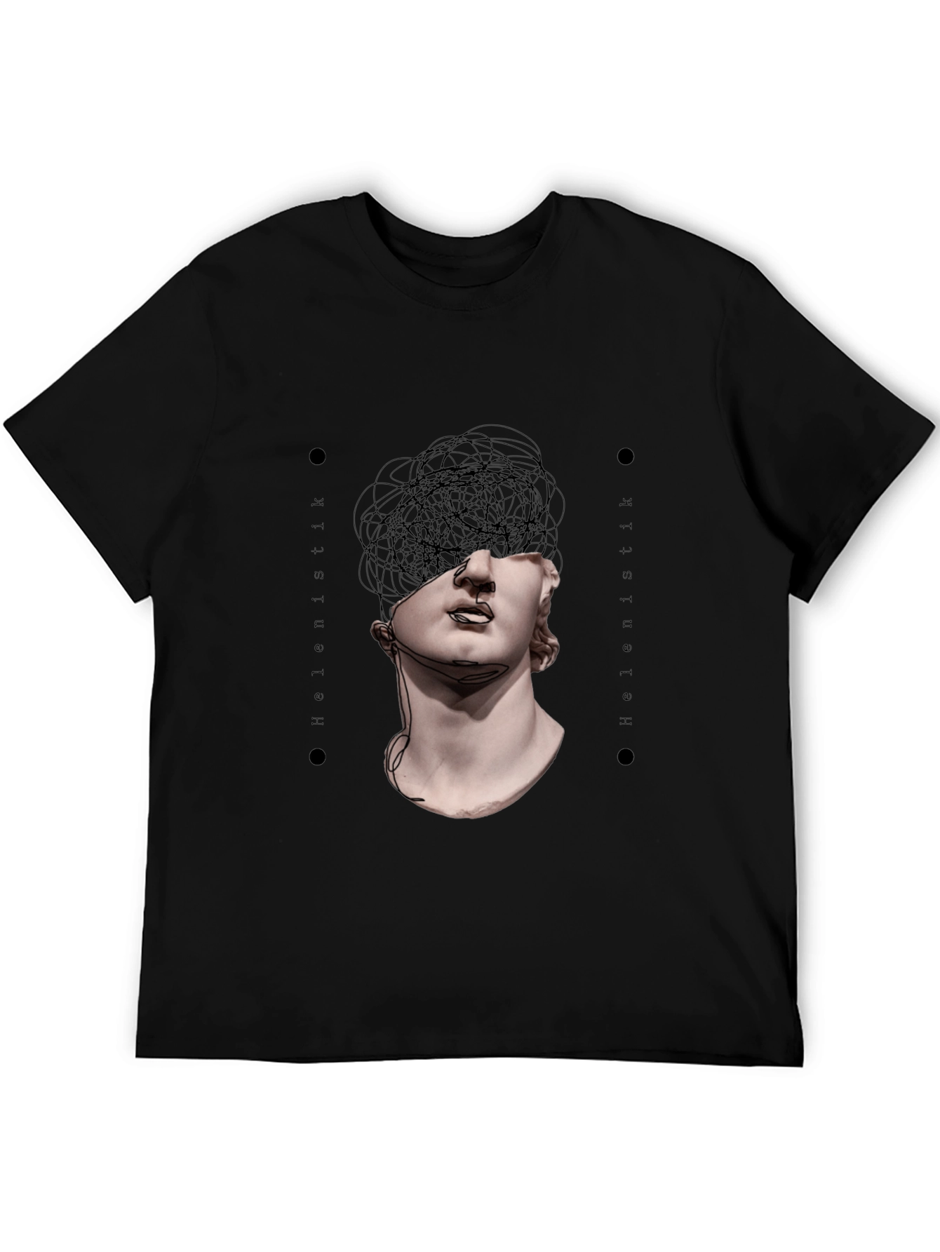 Black Abstract Sculpture Graphic Tee view 5