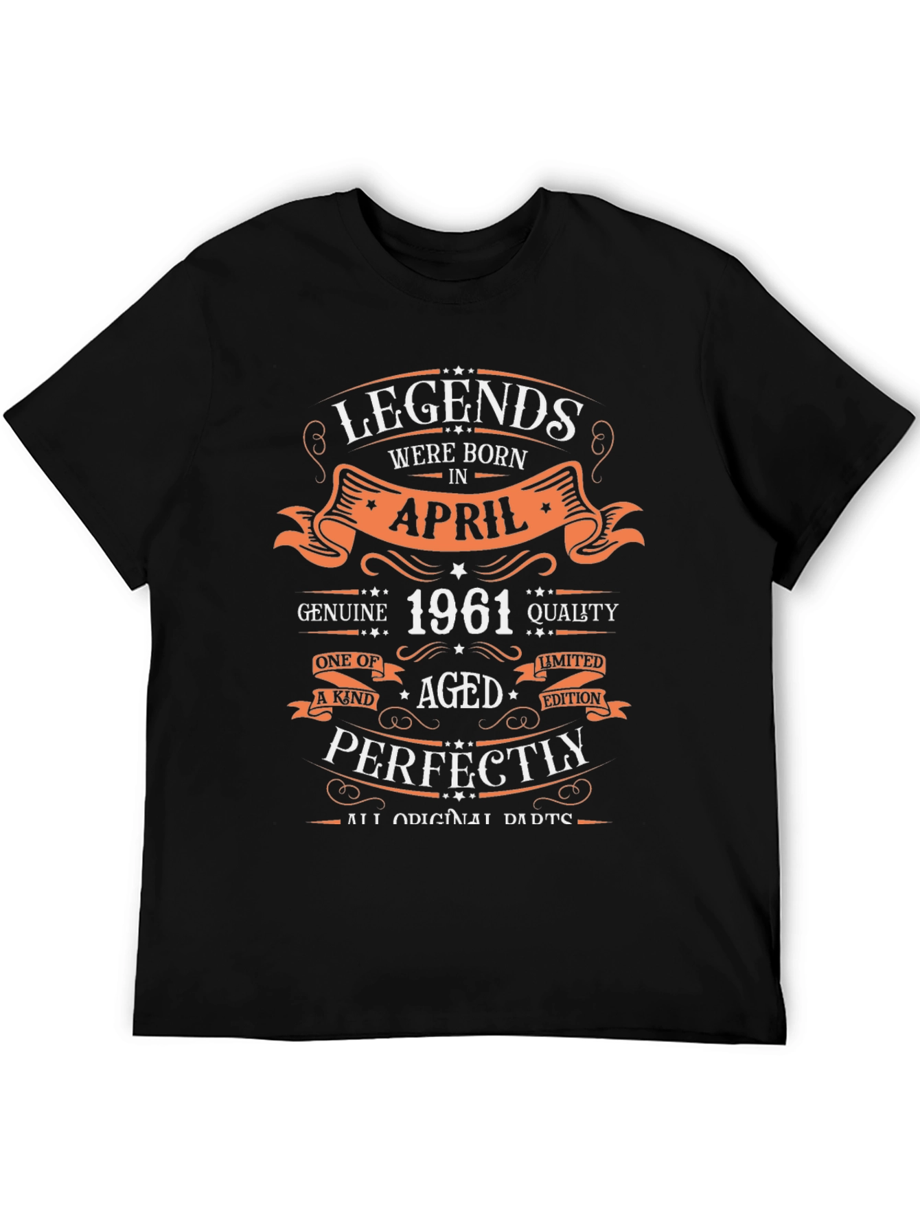 Black Legends Born in April 1961 T-Shirt view 5