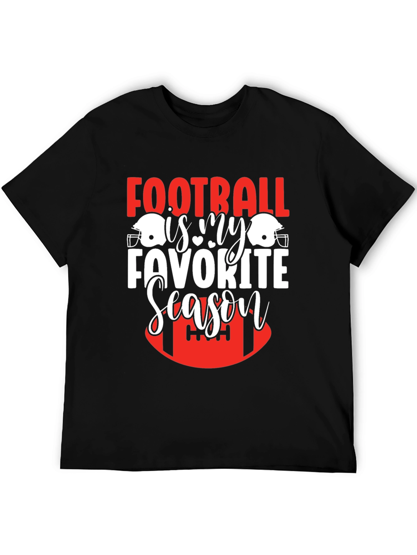 Black Football Is My Favorite Season T-Shirt view 5