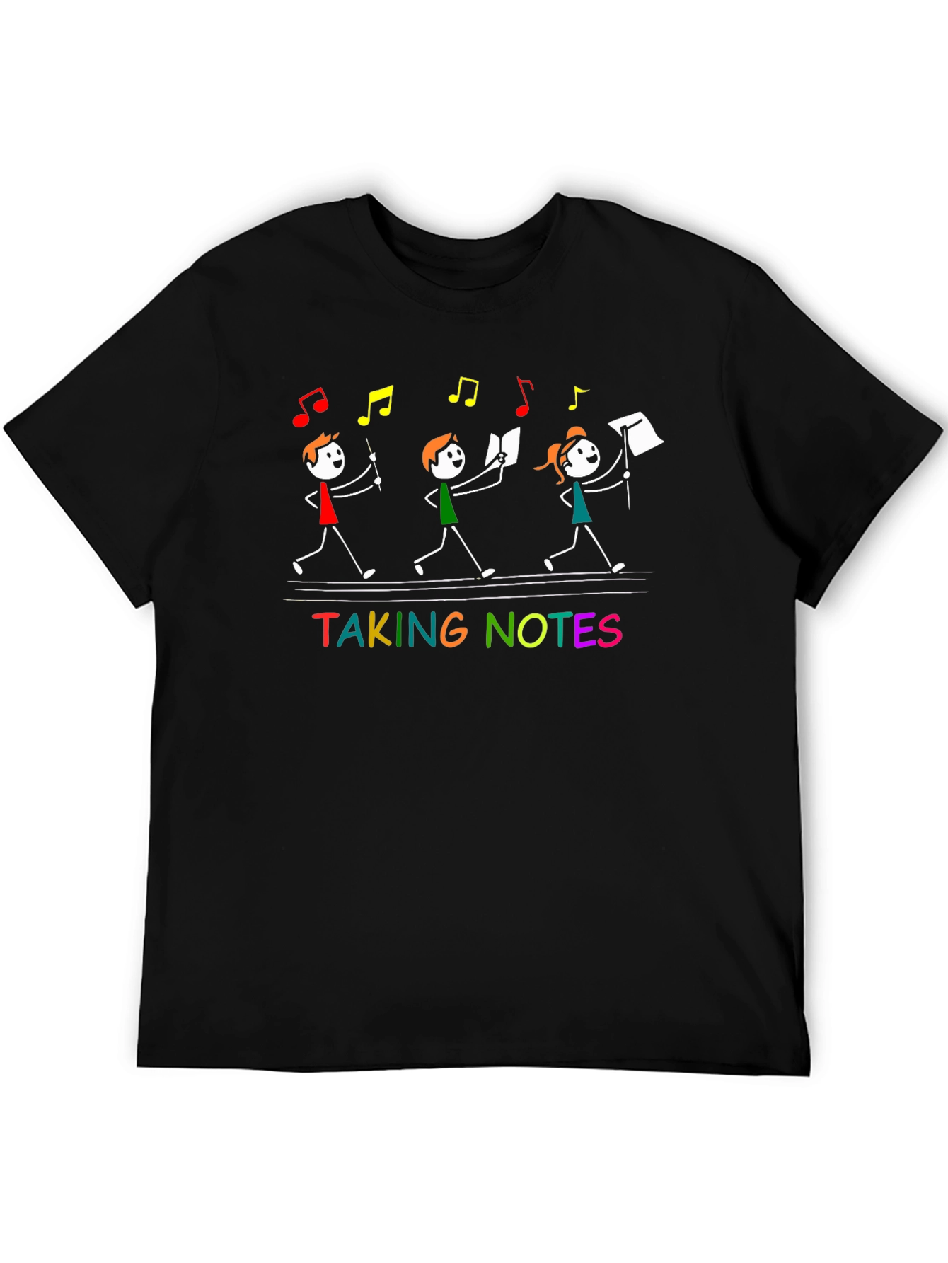 Black Taking Notes Graphic T-Shirt view 5