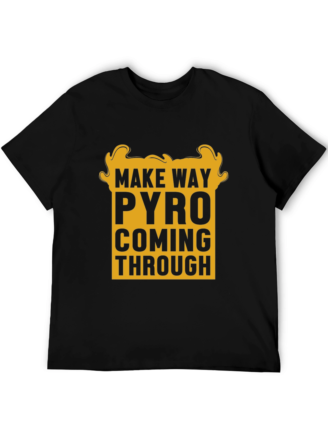 Black Make Way Pyro T-Shirt - Bold Graphic Tee view 5