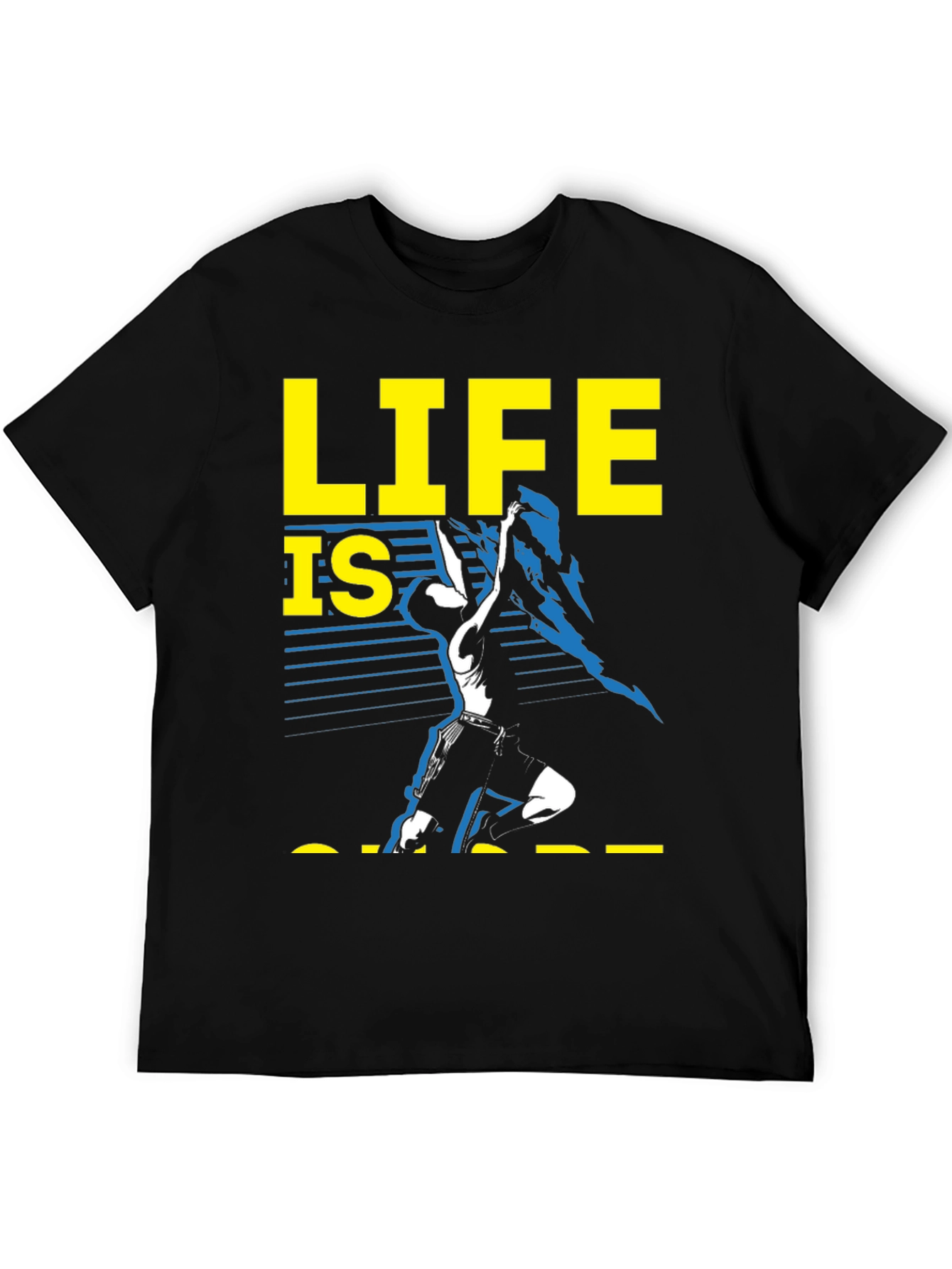 Black Life is Short T-Shirt Graphic Tee view 5