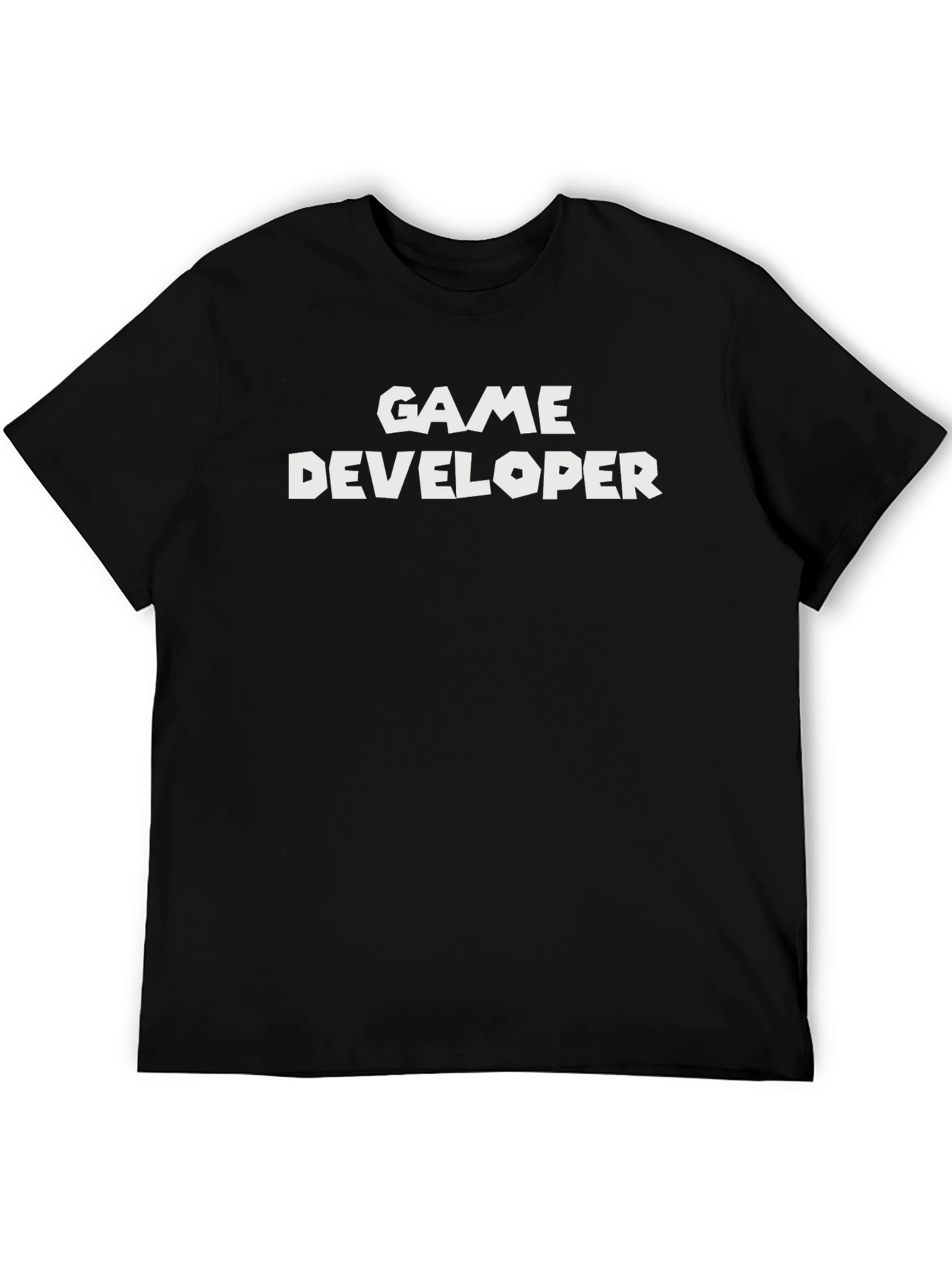 Black Game Developer Black T-Shirt - Gamer Apparel view 5