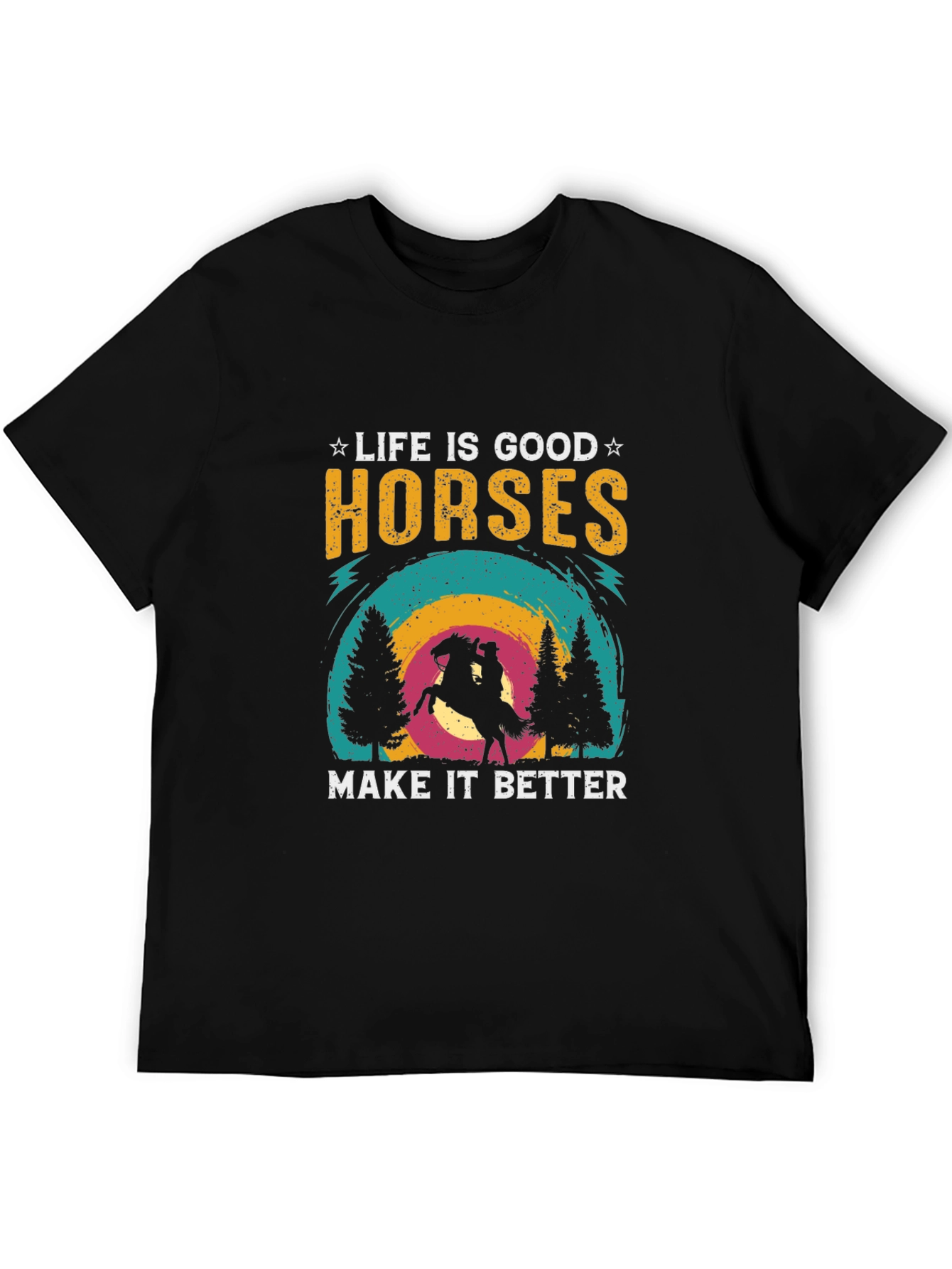 Black Life Is Good Horses T-Shirt view 5