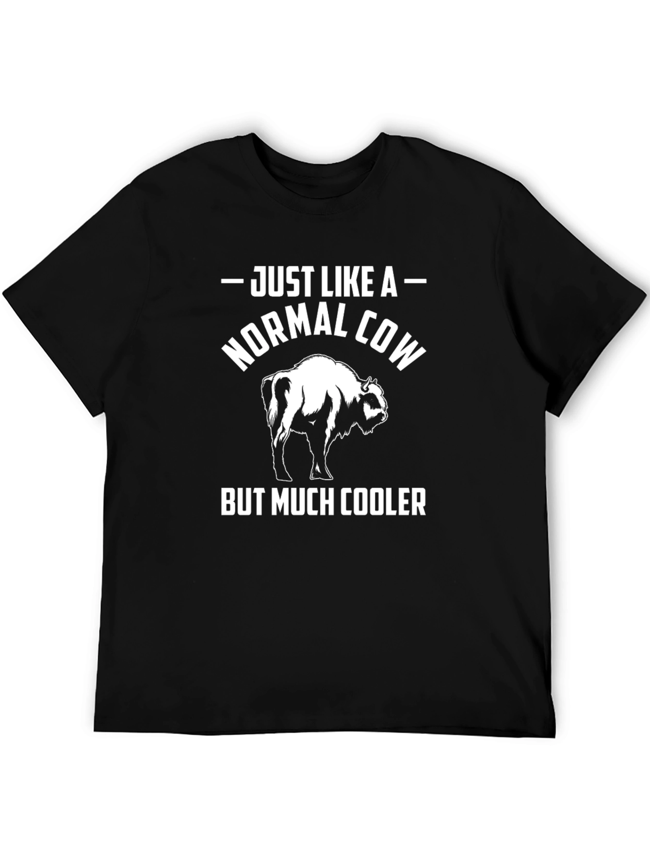 Black Cool Cow Graphic Tee - Just Like a Normal Cow, But Much Cooler! view 5