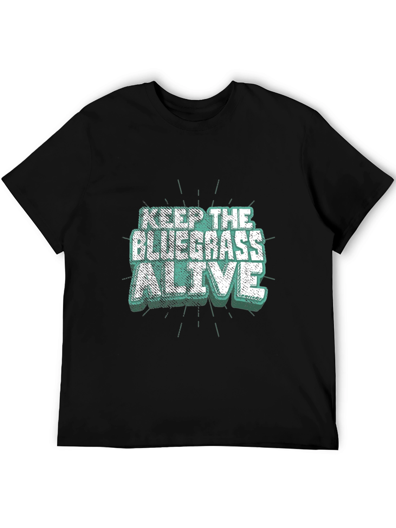 Black Keep The Bluegrass Alive Black T-Shirt view 5