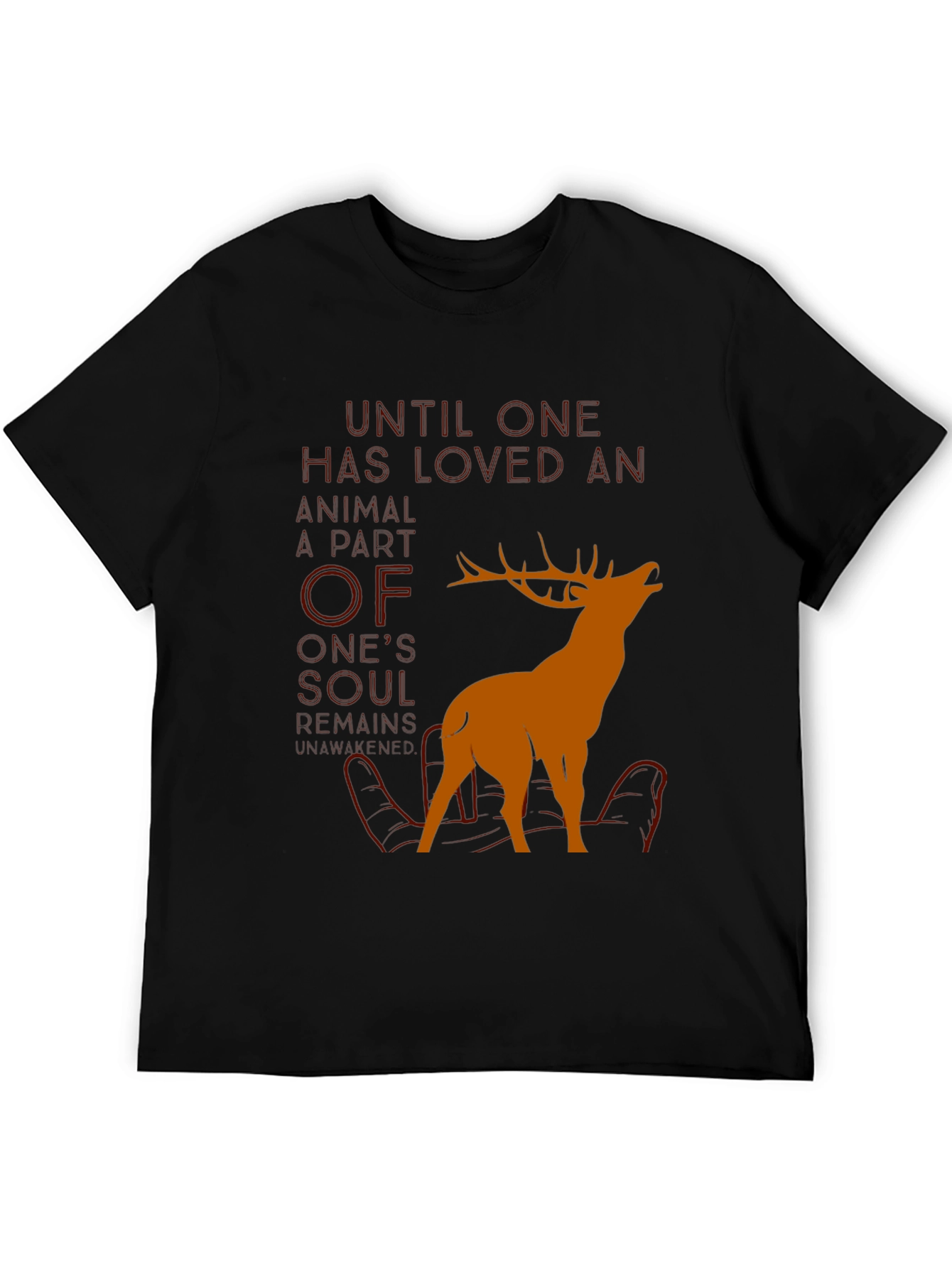 Black Wildlife Lover Graphic Tee - "Until One Has Loved" view 5
