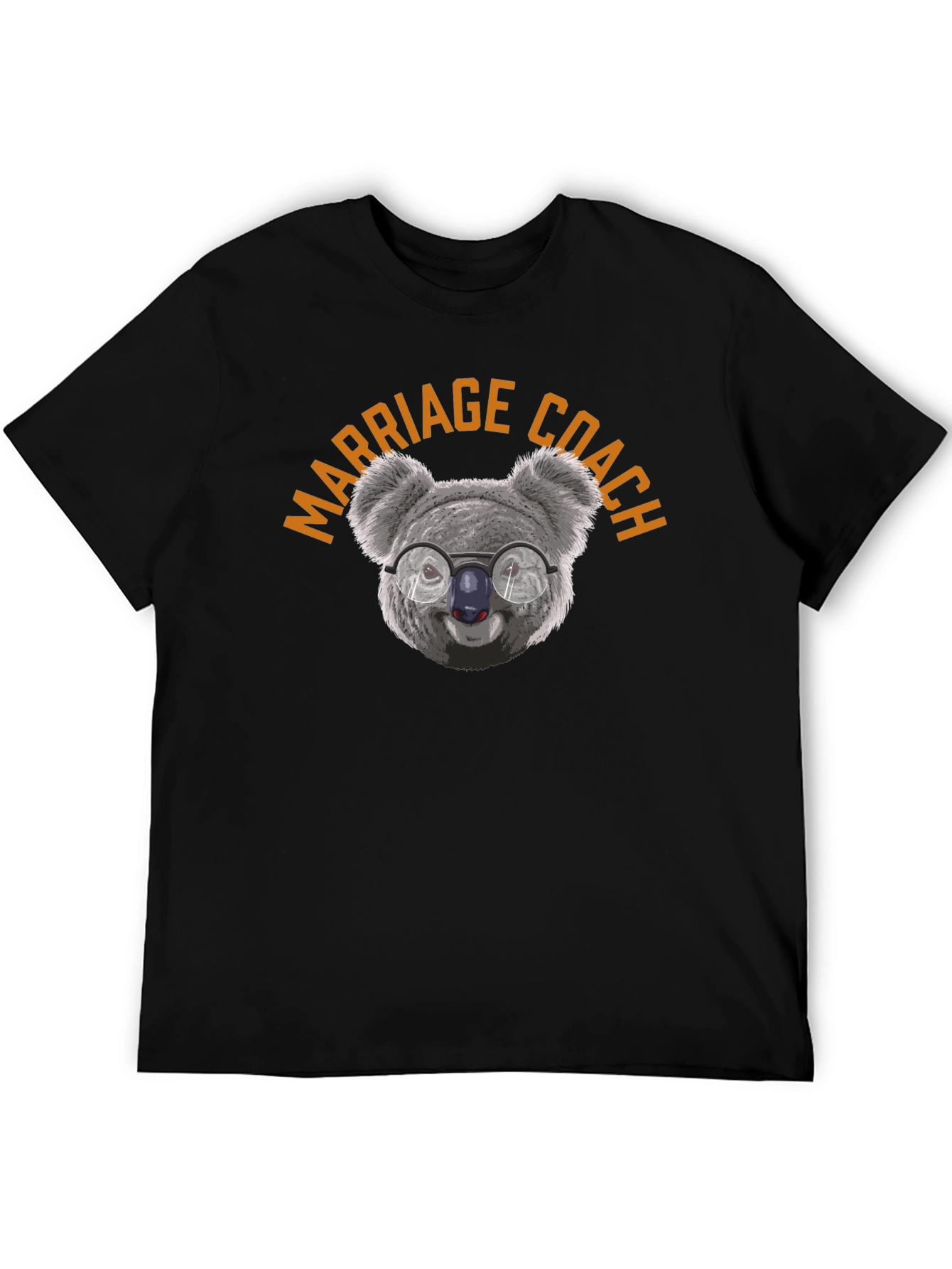 Black Marriage Coach Koala T-Shirt - Funny Relationship Tee view 5