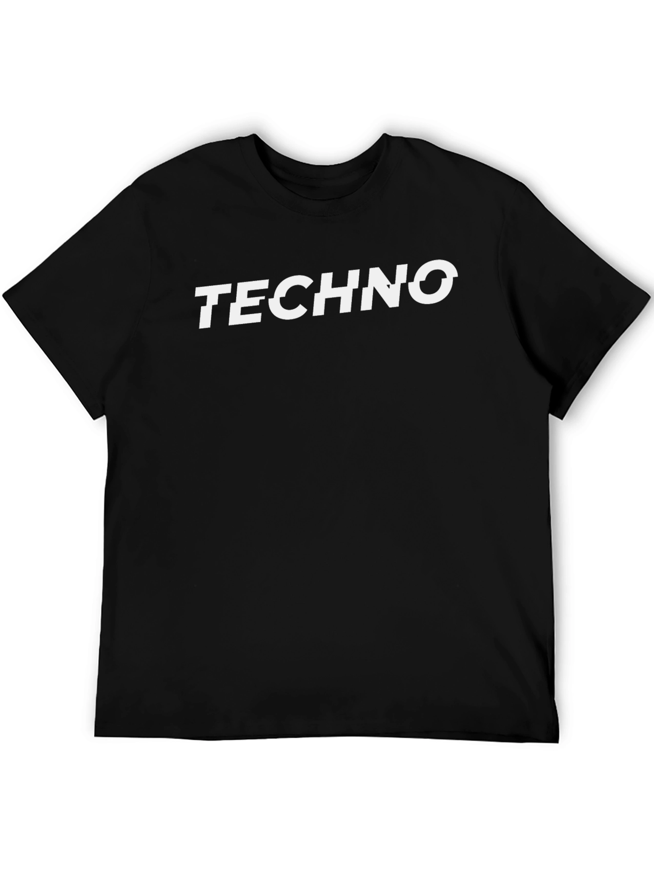Black Techno Graphic Tee - Men's Black T-Shirt view 5