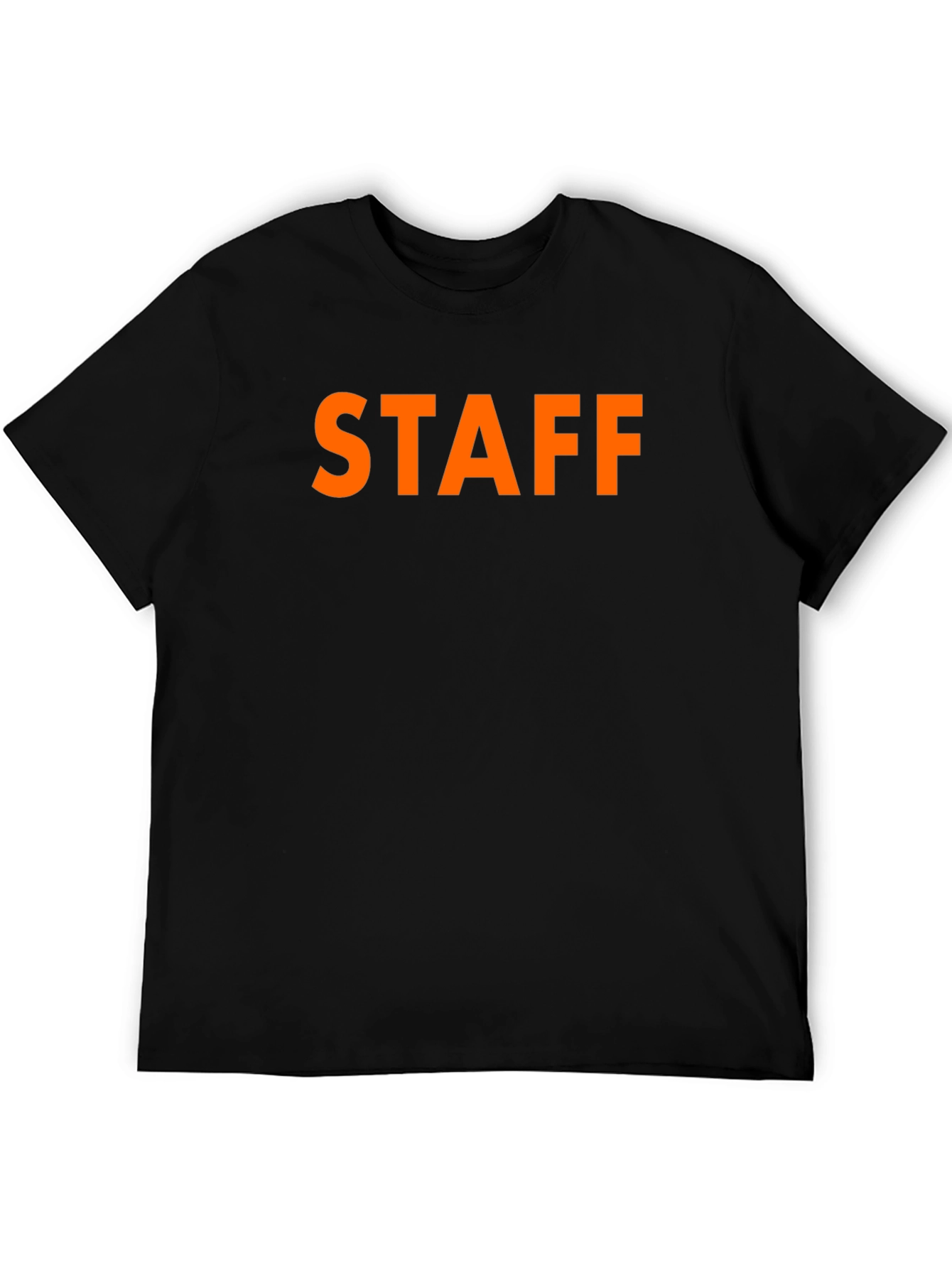 Black Black STAFF T-Shirt Crew Neck Casual Wear view 5