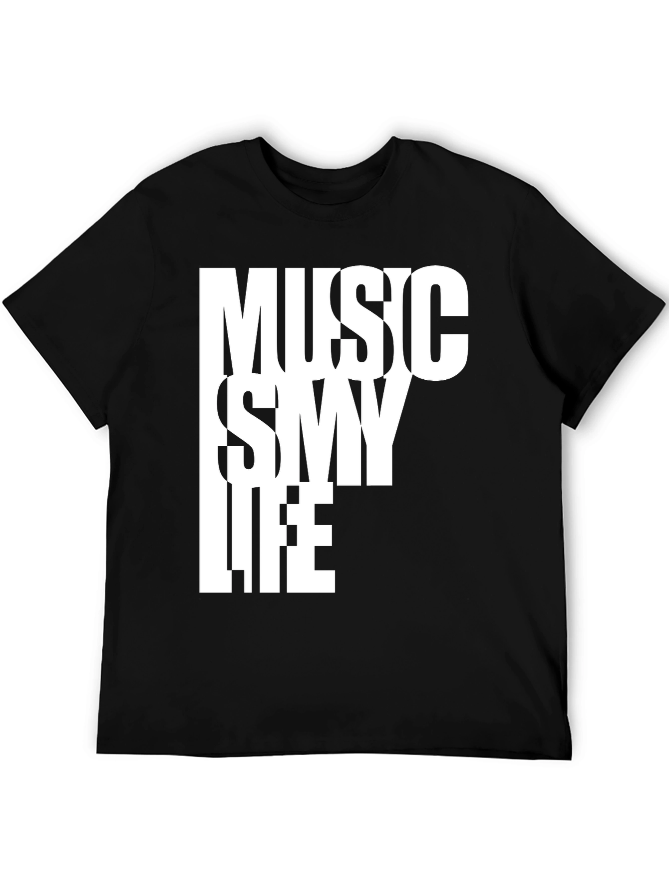 Black Music Is My Life Black T-Shirt view 5