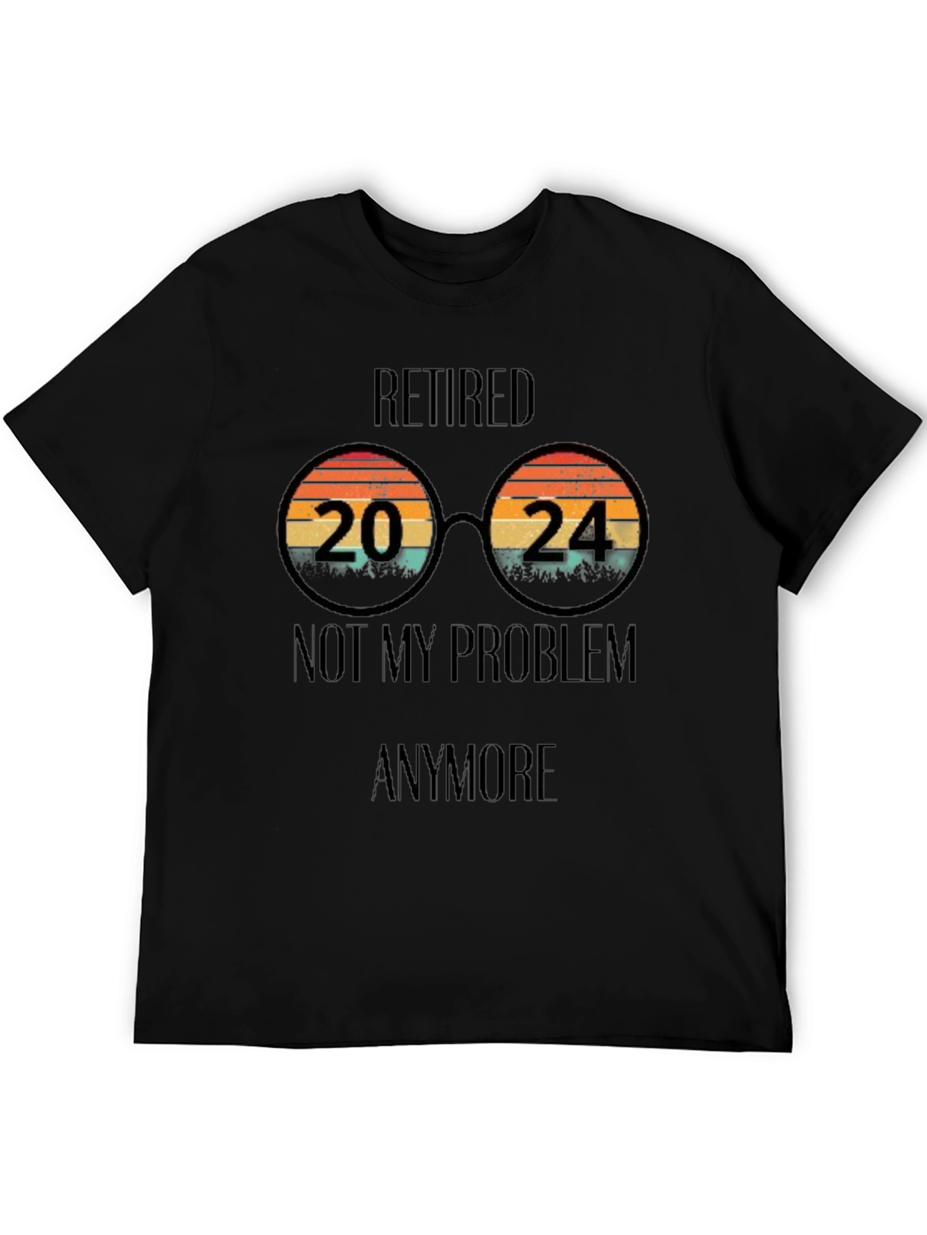 Black Retired 2024 T-Shirt - No More Problems! view 5