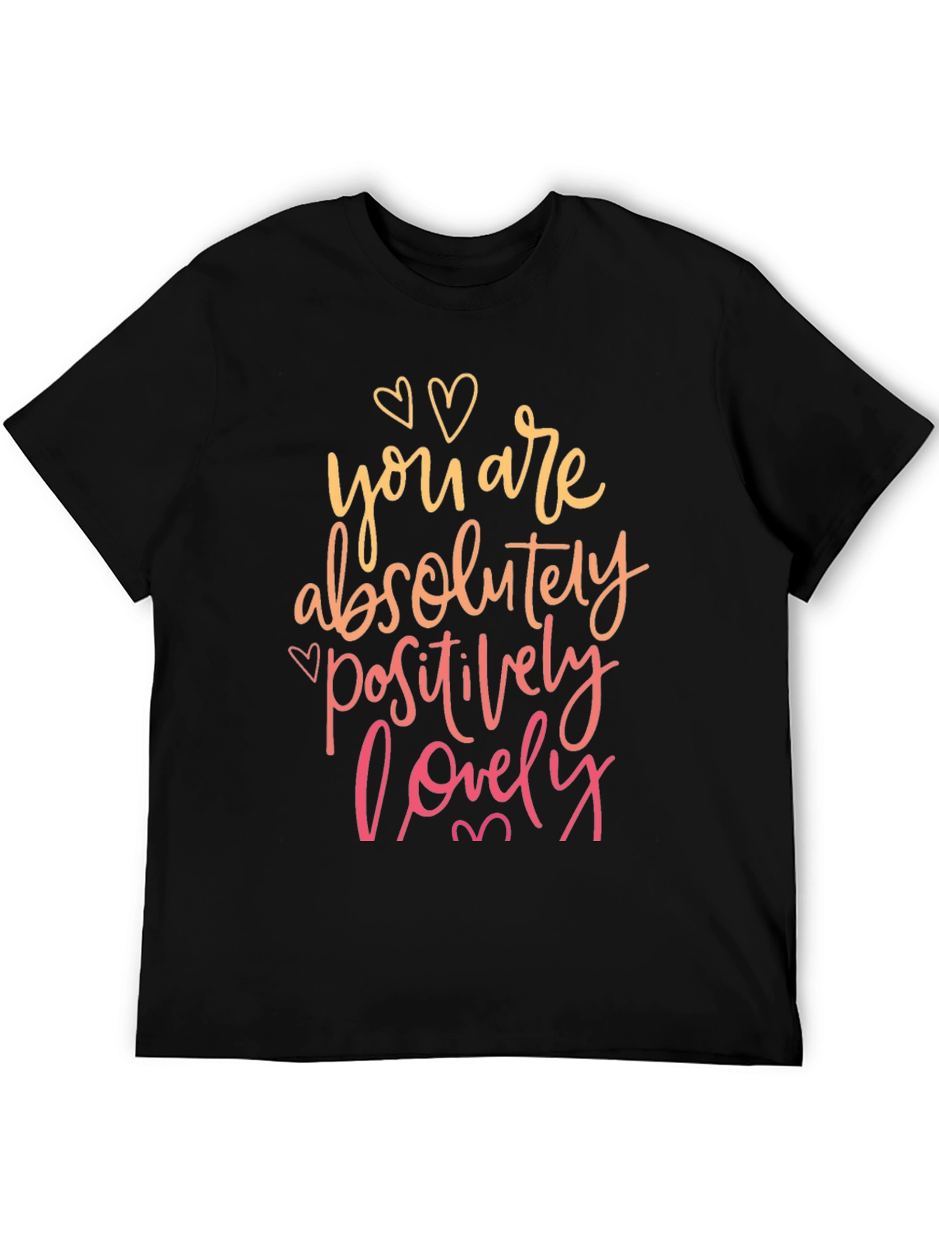 Black Lovely Graphic Tee - You Are Absolutely Positively Lovely view 5