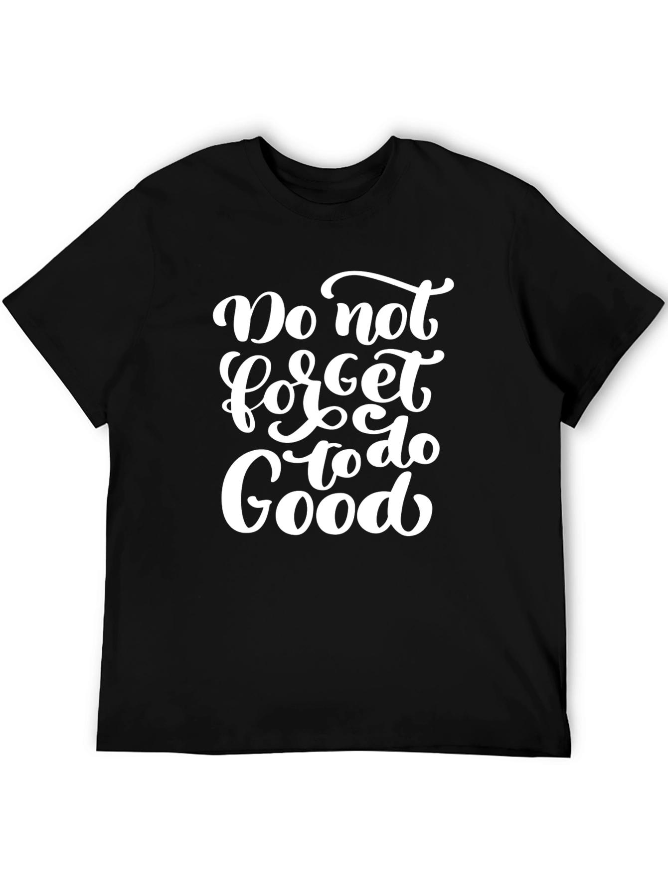 Black Do Good Black Graphic Tee for Men view 5