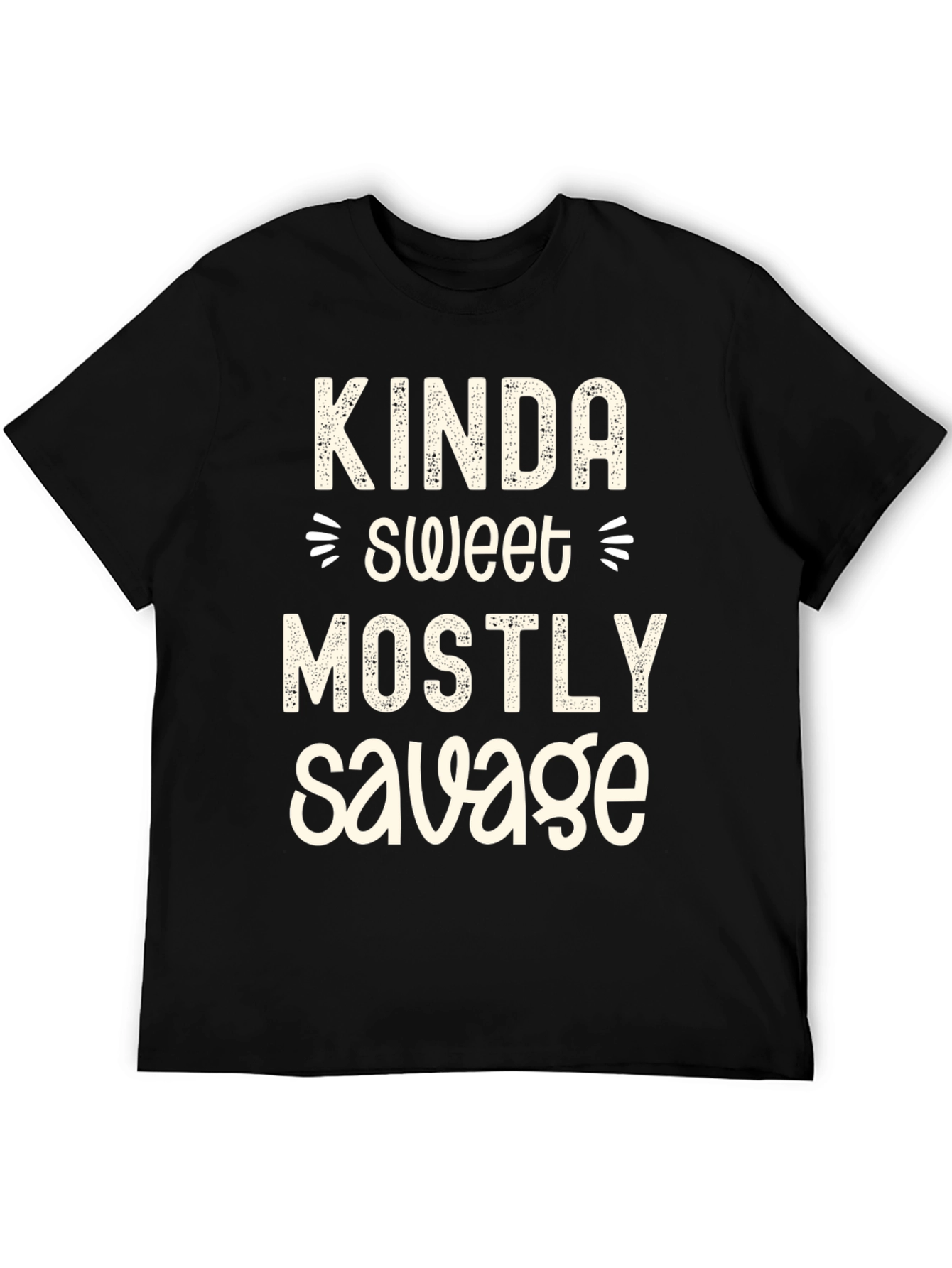 Black Kinda Sweet Mostly Savage Graphic Tee view 5