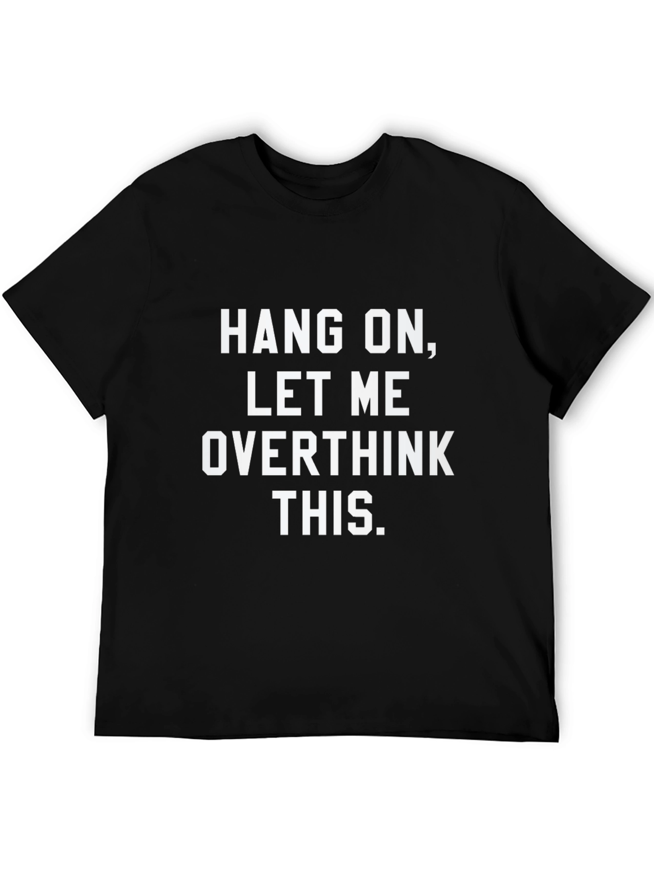 Black Overthinker Black Graphic T-Shirt view 5