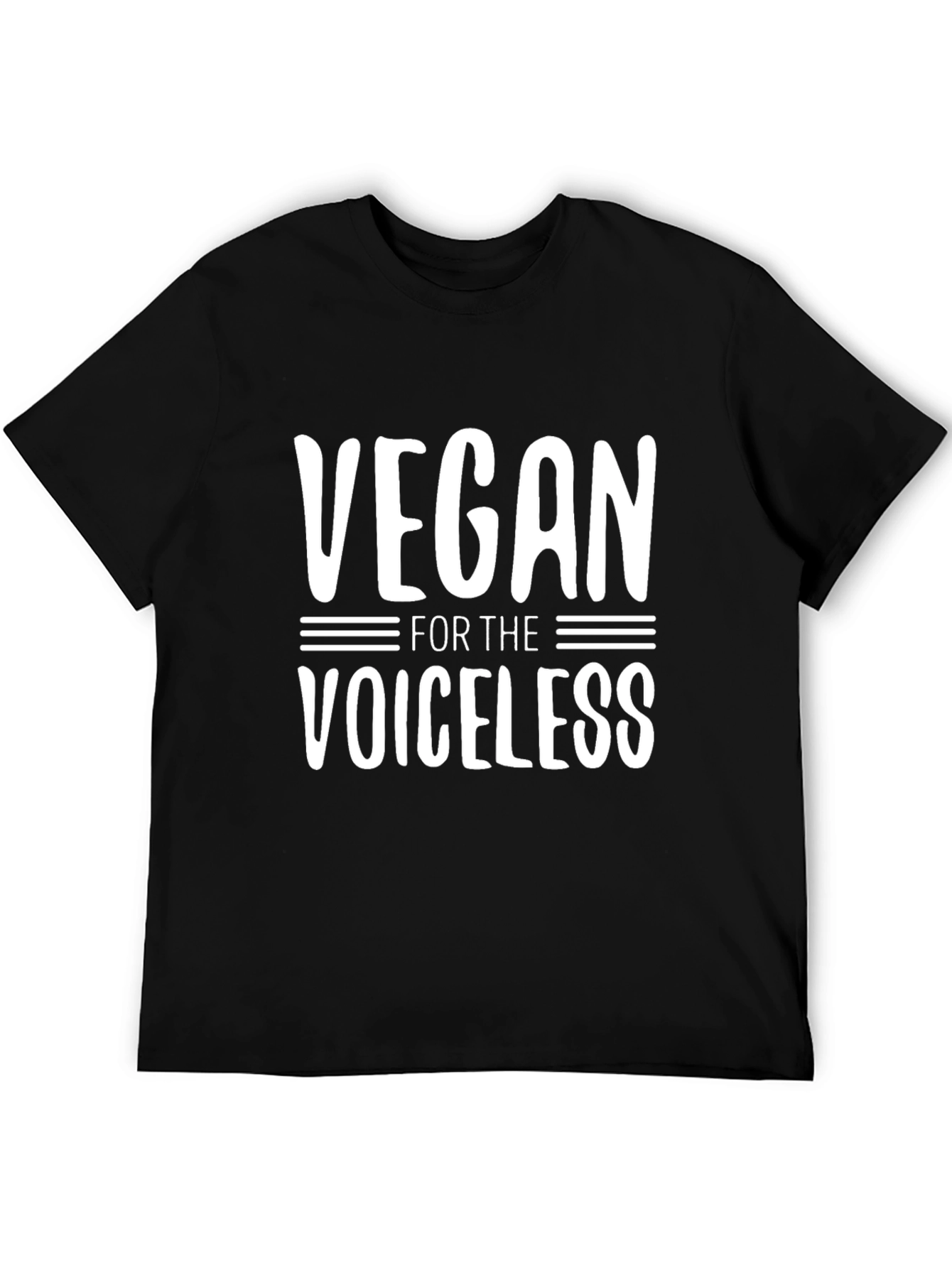 Black Vegan for the Voiceless Graphic Tee view 5