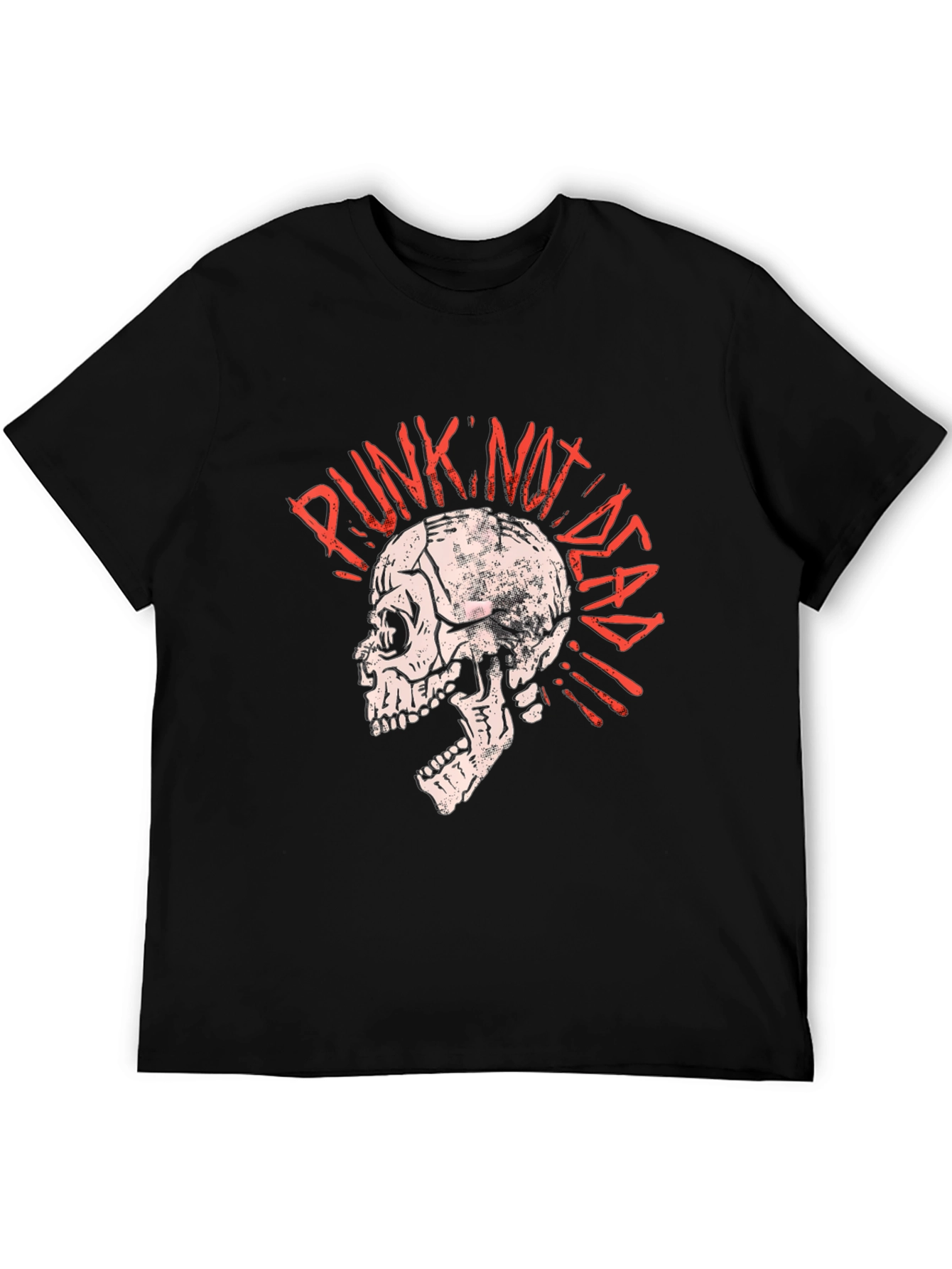 Black Punk Not Dead Skull T-Shirt view 5