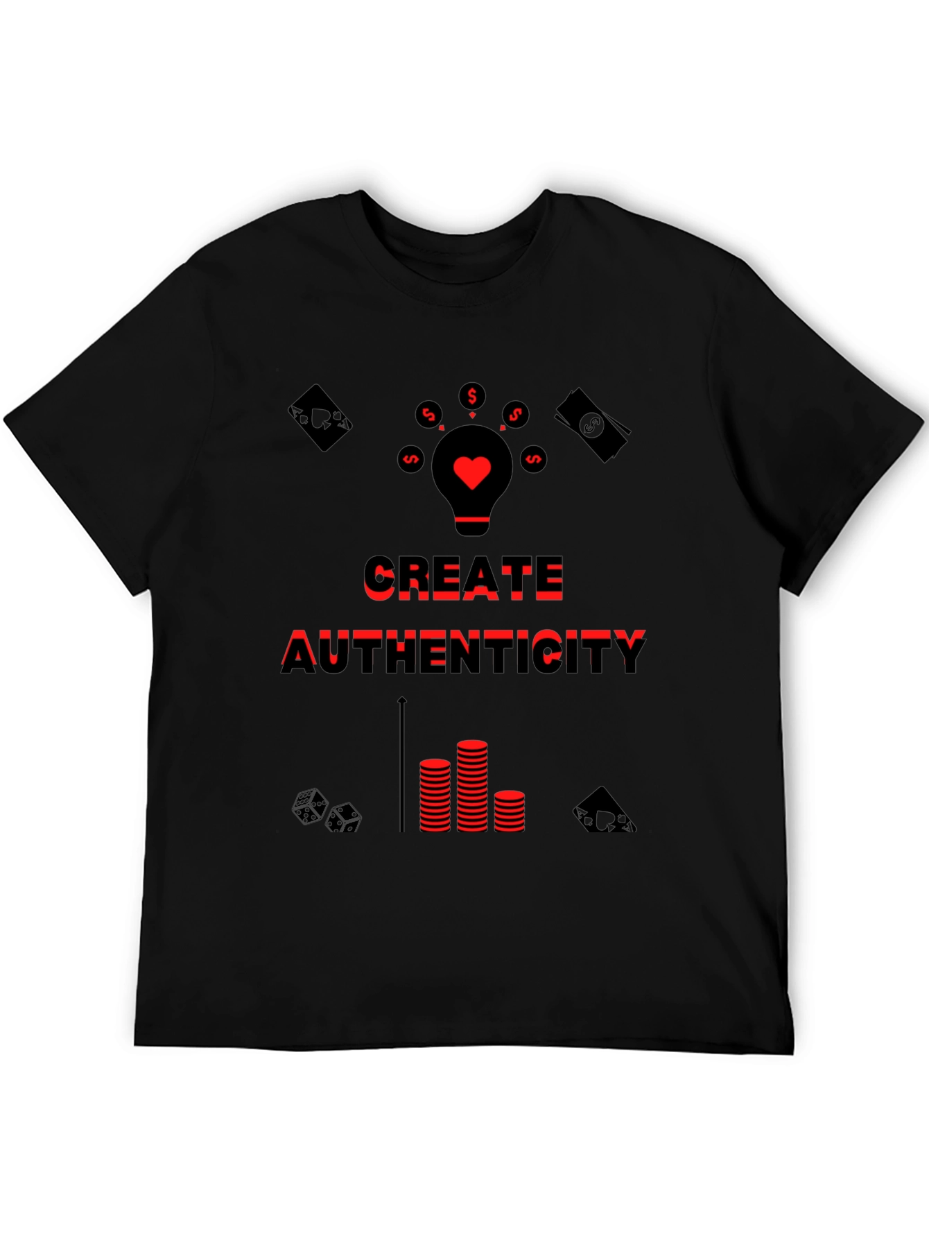 Black Authenticity Graphic Tee - Black view 5