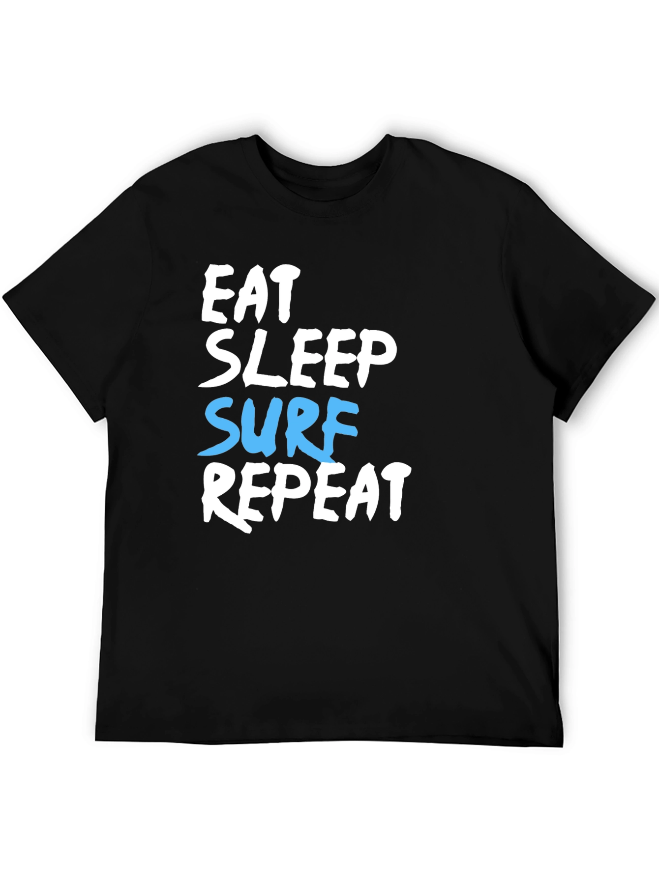 Black Eat Sleep Surf Repeat Graphic T-Shirt view 5