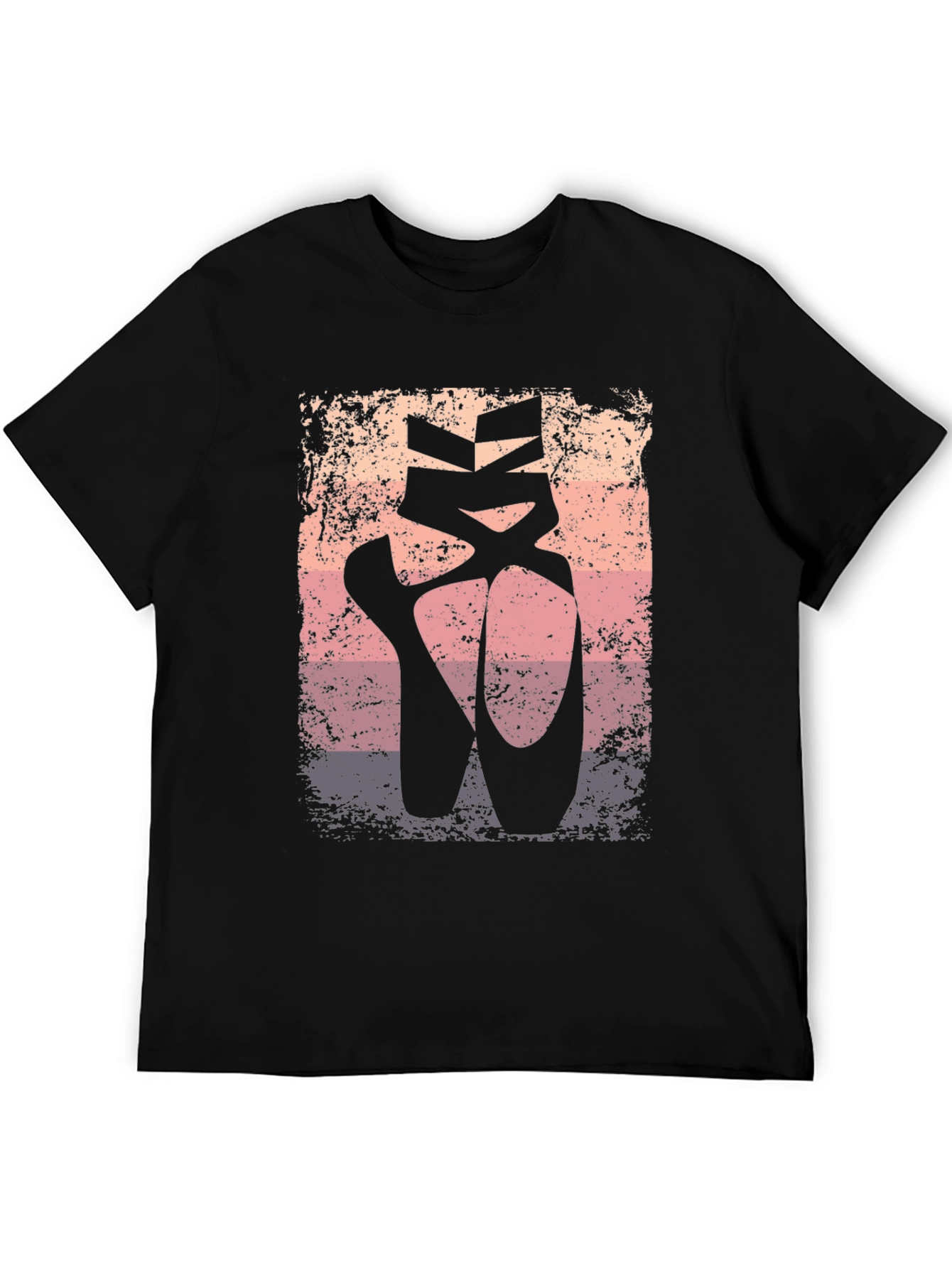 Black Ballet Pointe Shoes Graphic Tee - Dance Lover Shirt view 5