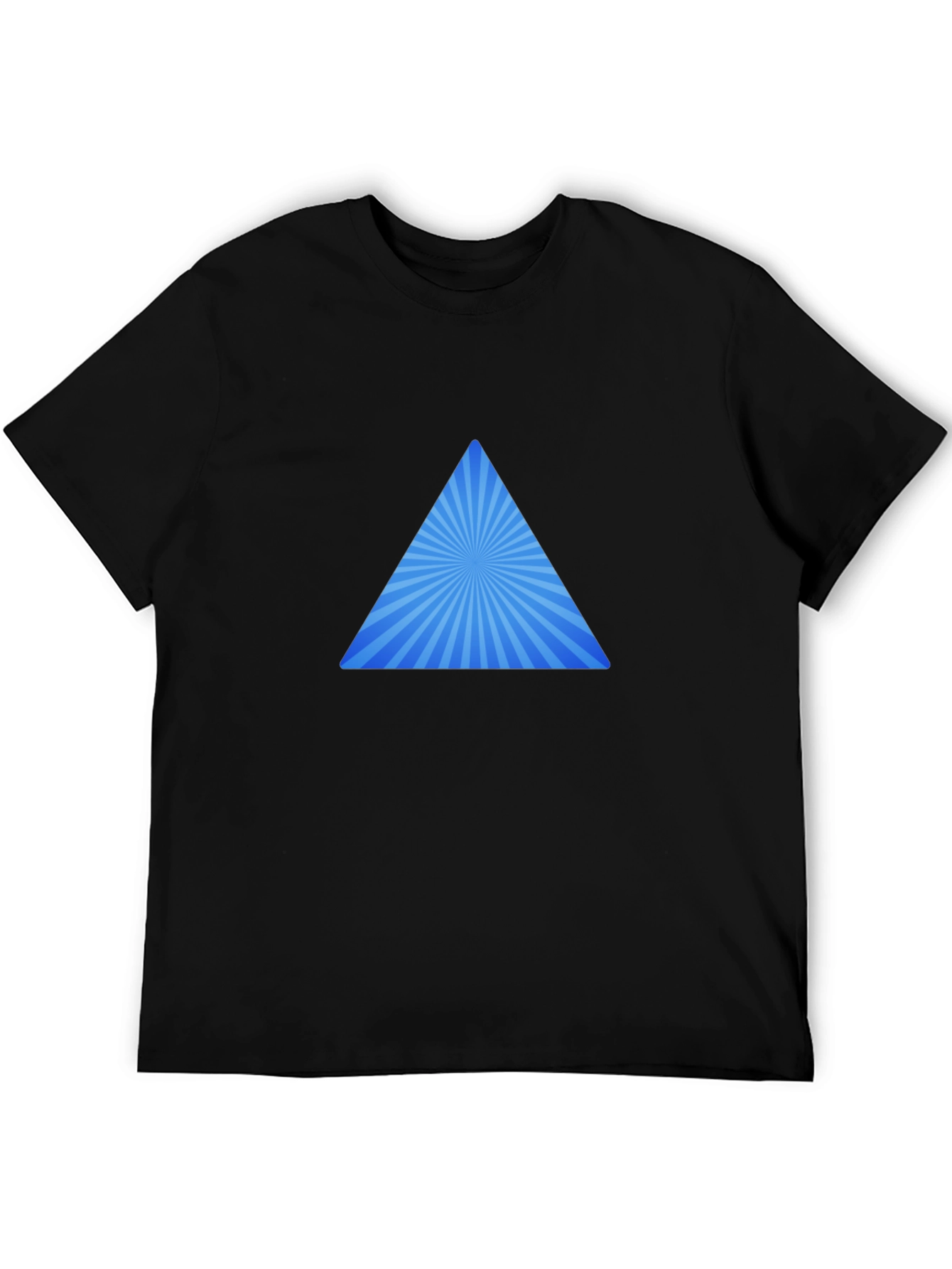 Black Triangle Burst Graphic Tee - Stylish Casual Wear view 5