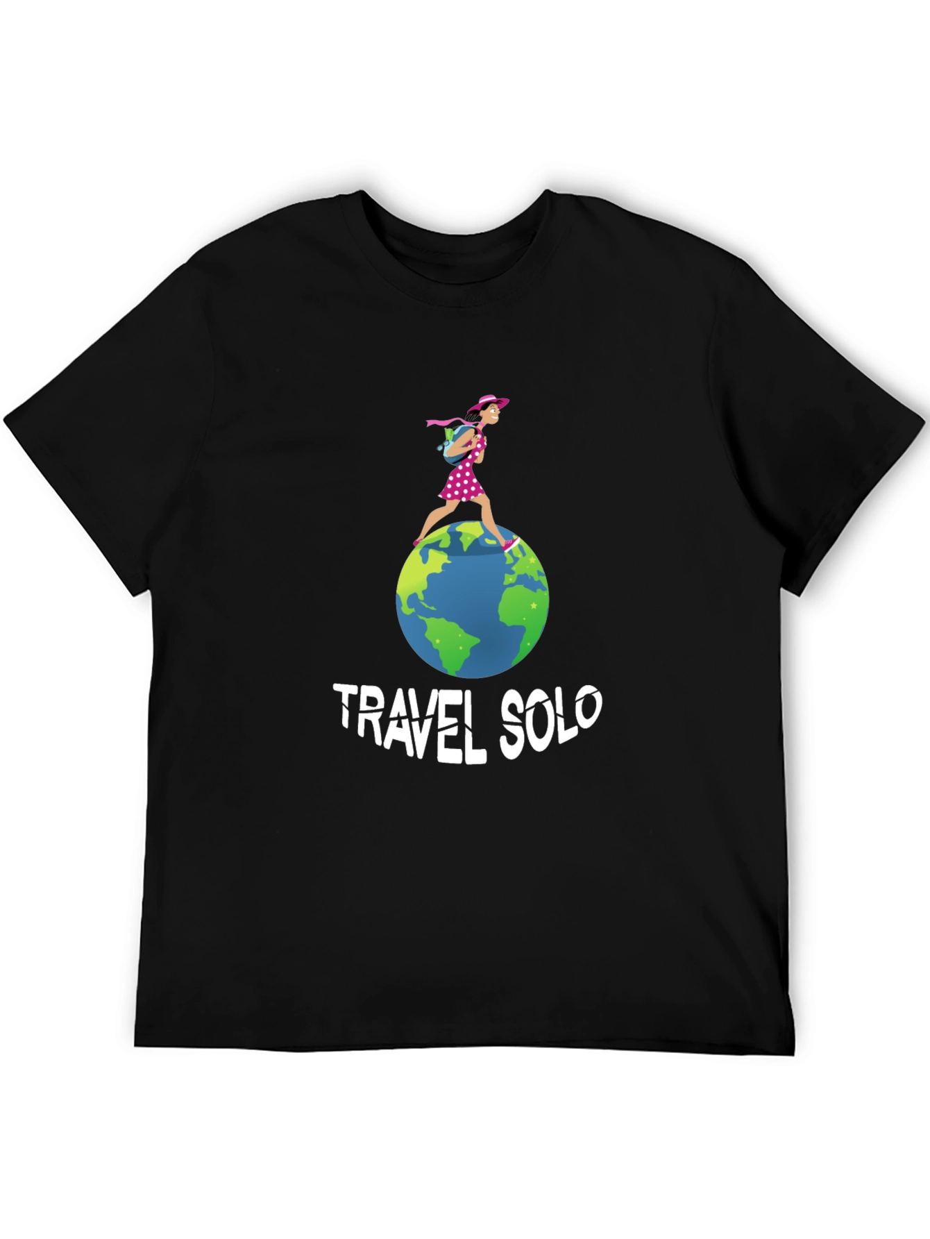 Black Travel Solo Graphic Tee - Adventure Shirt view 5