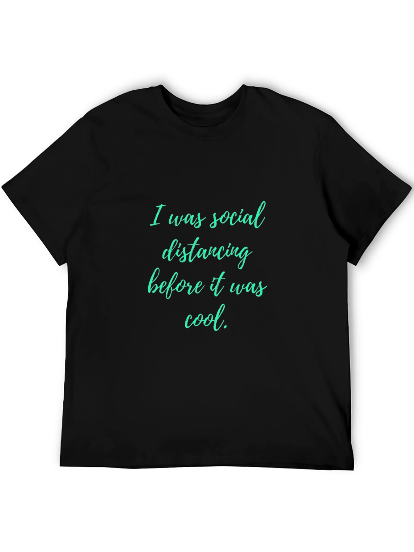 Black Social Distancing T-Shirt - Cool Statement Tee view 5