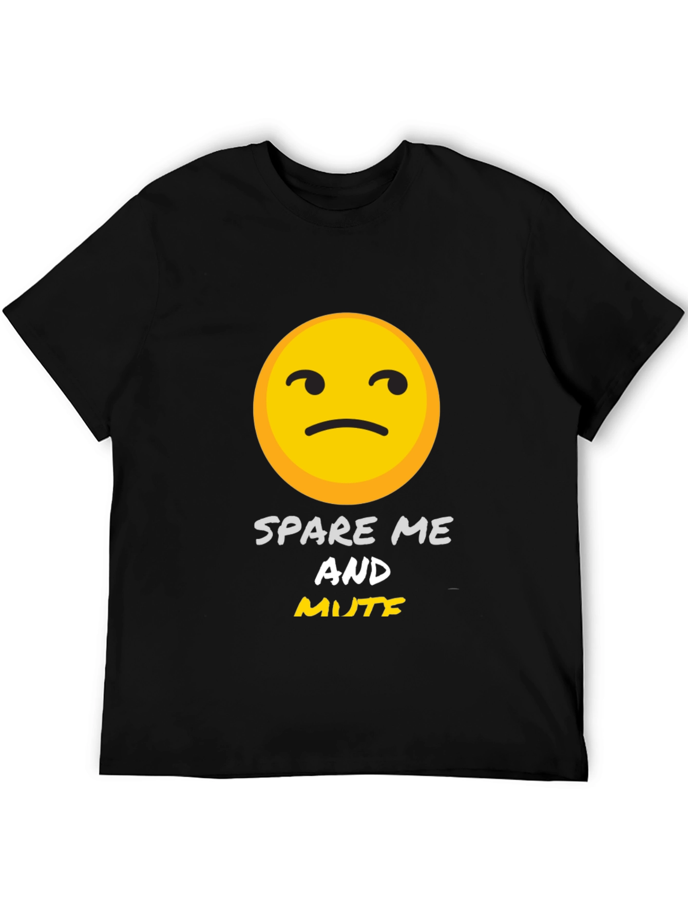 Black Spare Me and Mute Graphic T-Shirt view 5