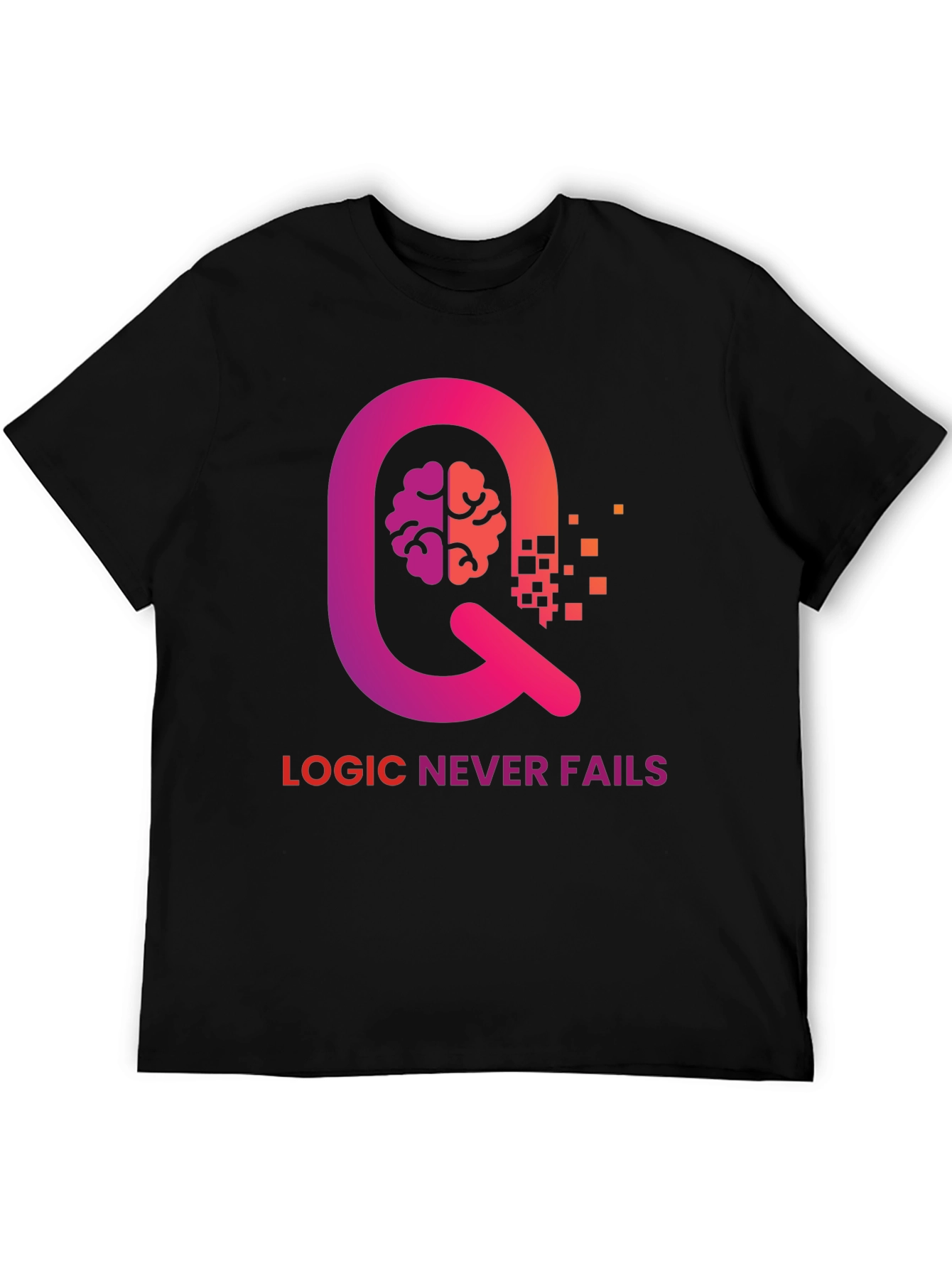 Black Logic Never Fails Graphic Tee view 5