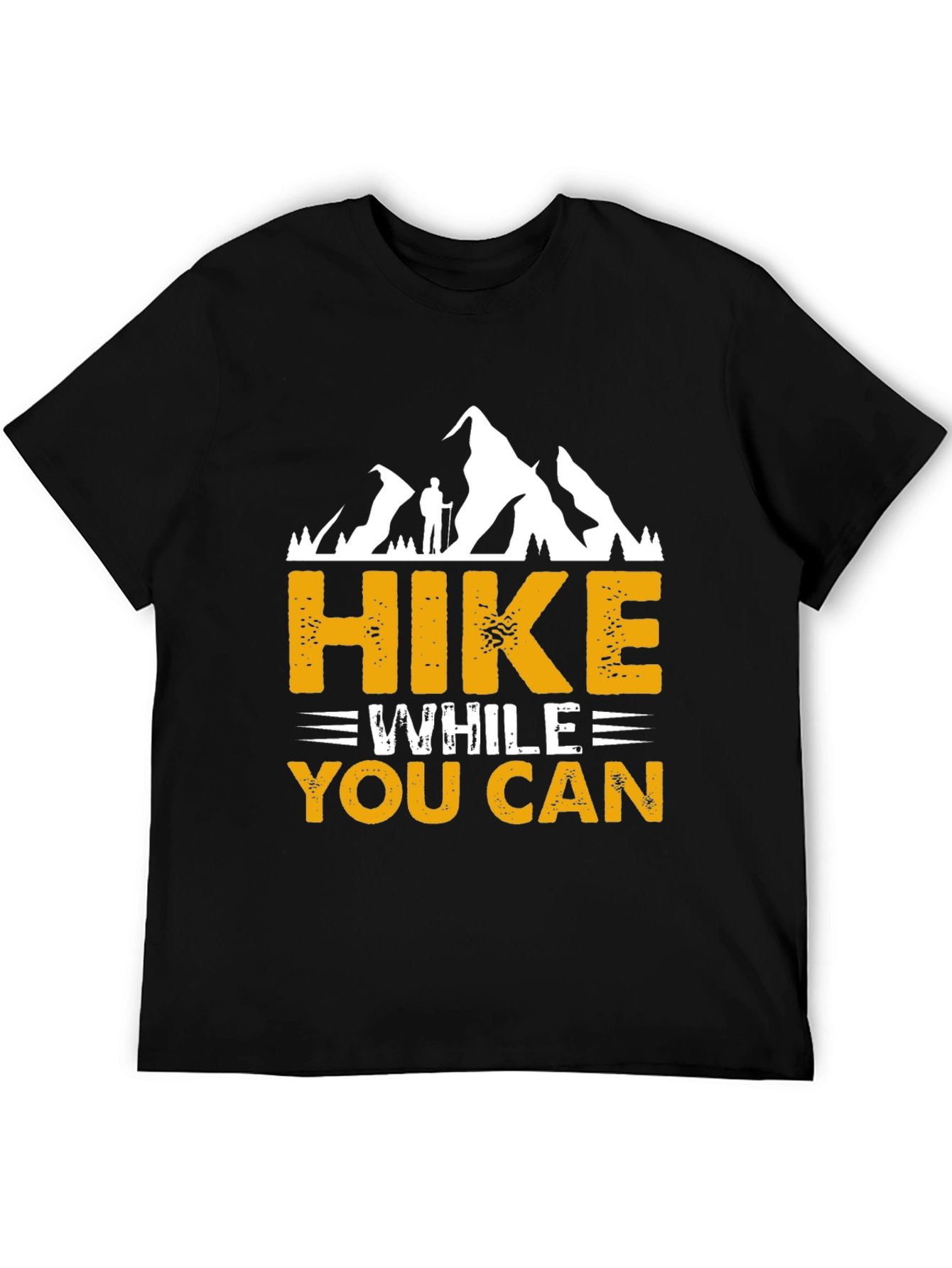 Black Hike While You Can Graphic Tee view 5