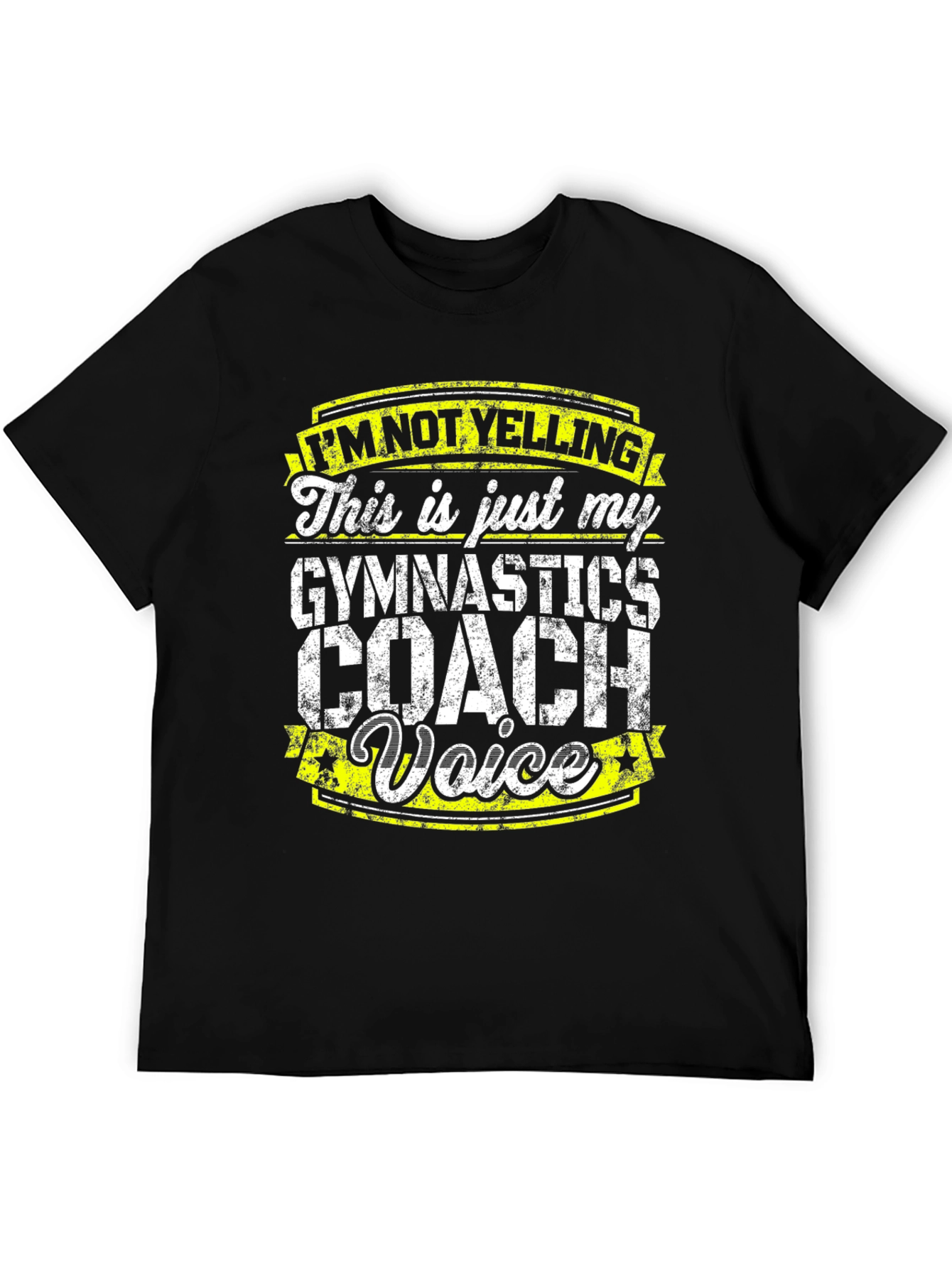 Black Gymnastics Coach Voice Graphic T-Shirt view 5
