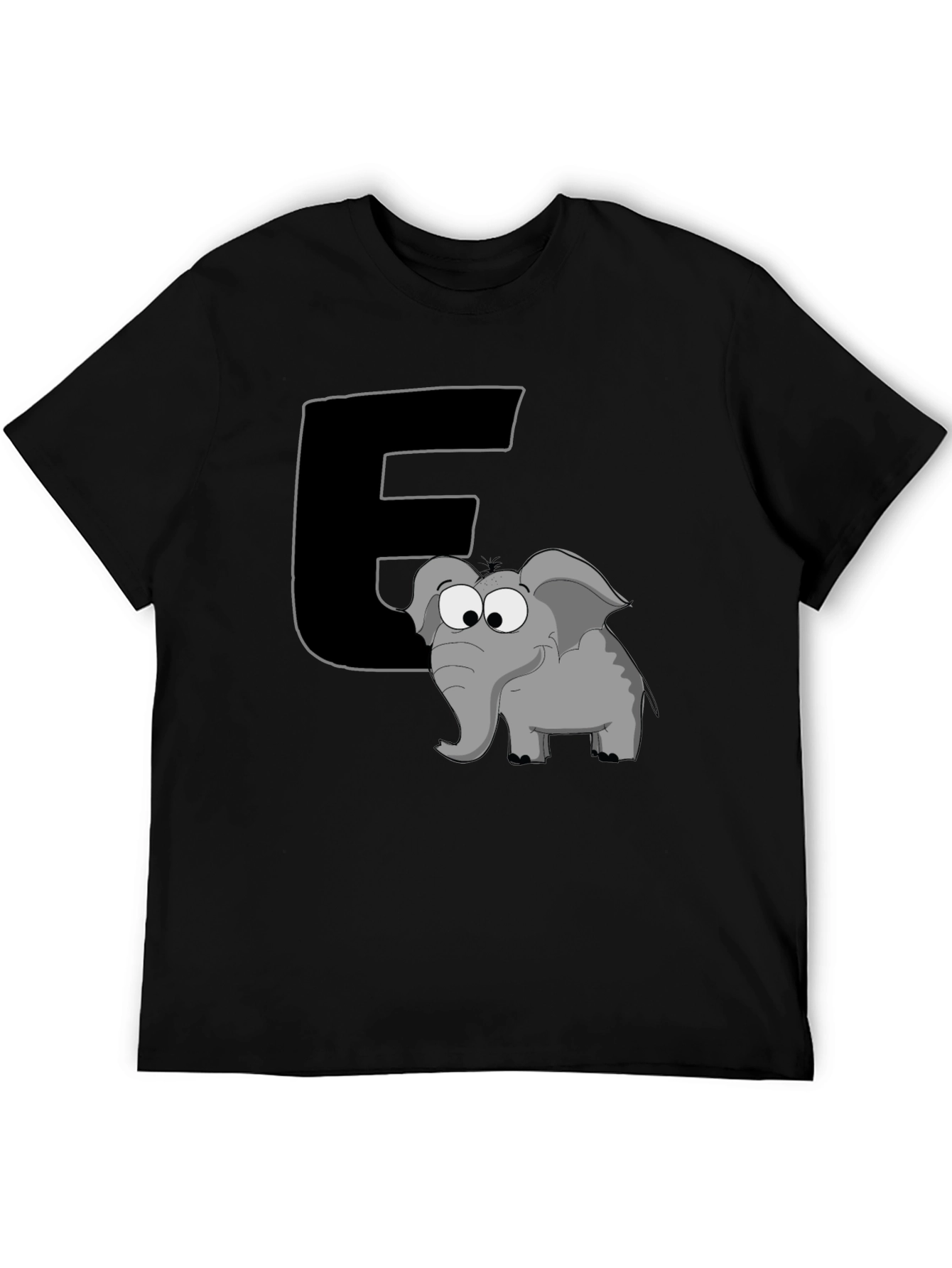 Black Elephant 'E' T-Shirt view 5