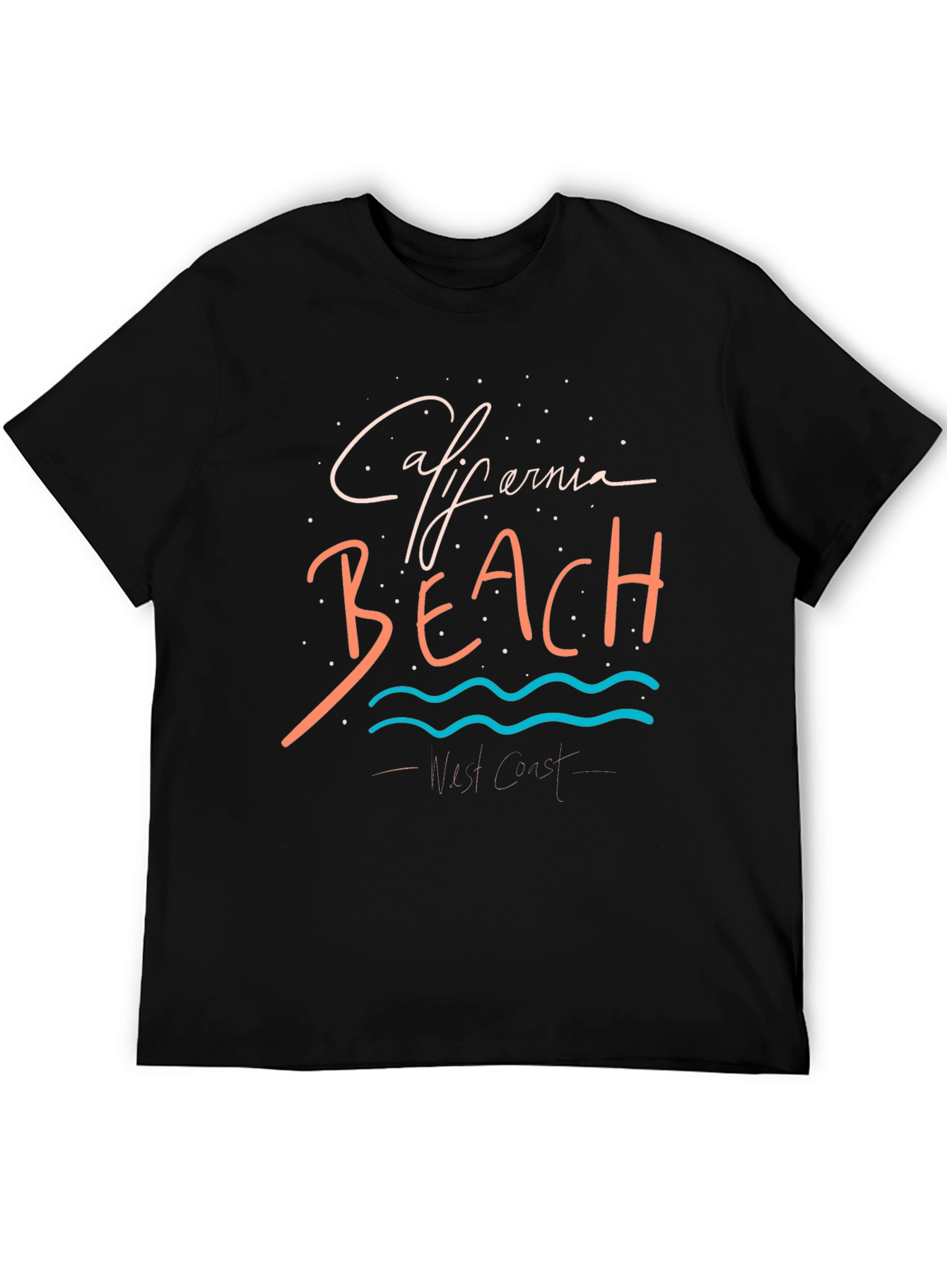 Black California Beach Graphic Tee - West Coast Style view 5