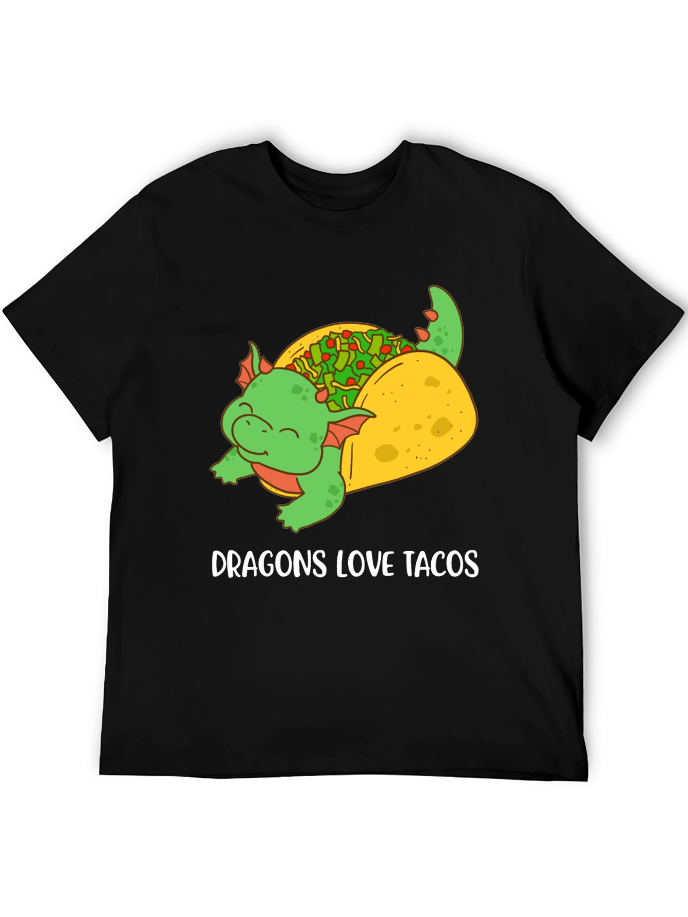Black Dragon Loves Tacos Graphic Tee view 5