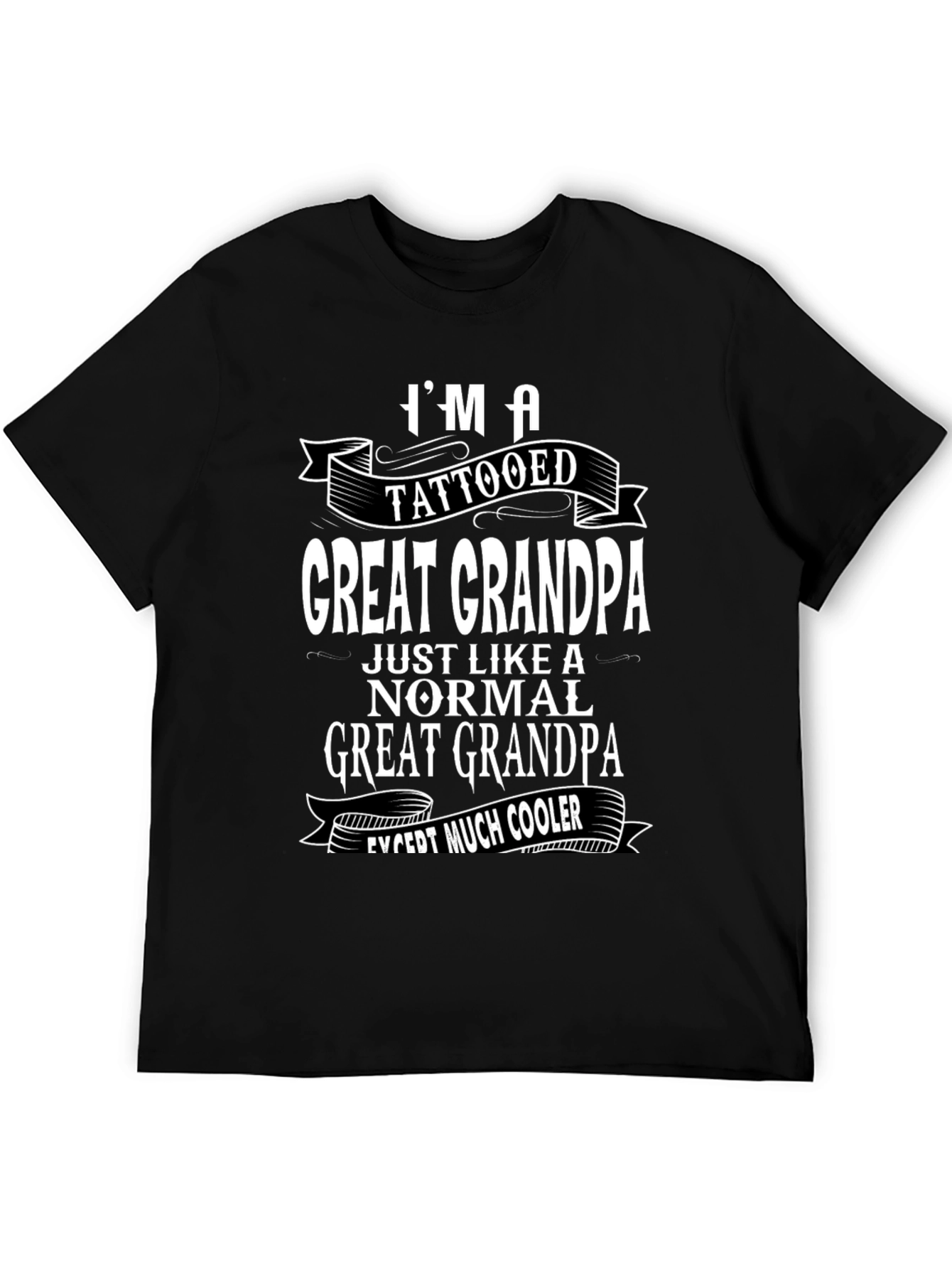 Black Tattooed Great Grandpa T-Shirt view 5