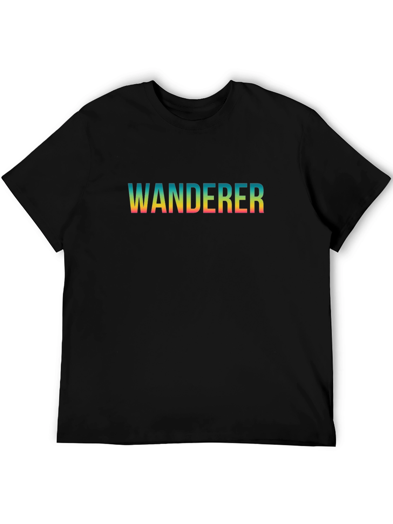 Black Wanderer Graphic Tee - Black Cotton Blend view 5