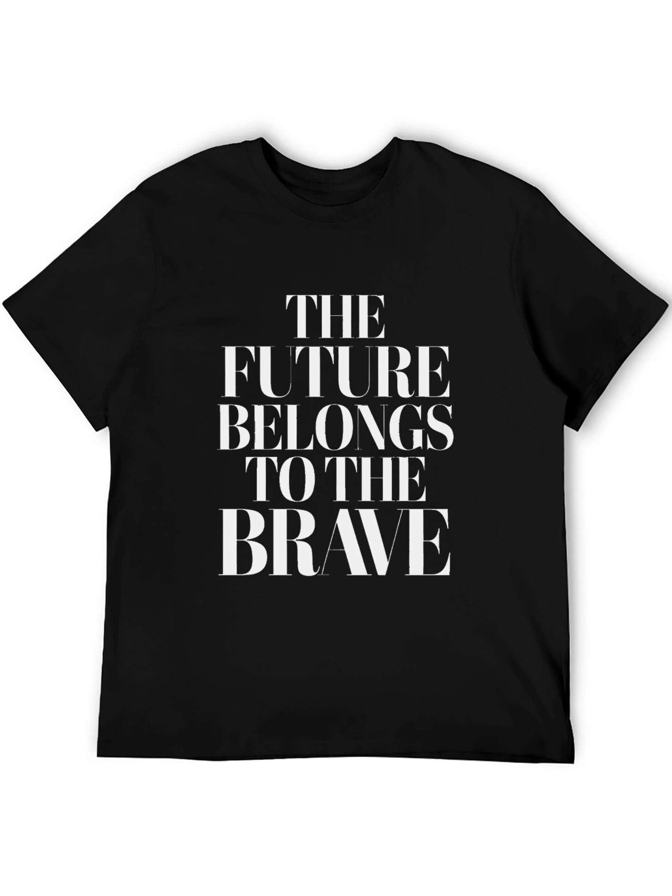 Black The Future Belongs To The Brave T-Shirt view 5