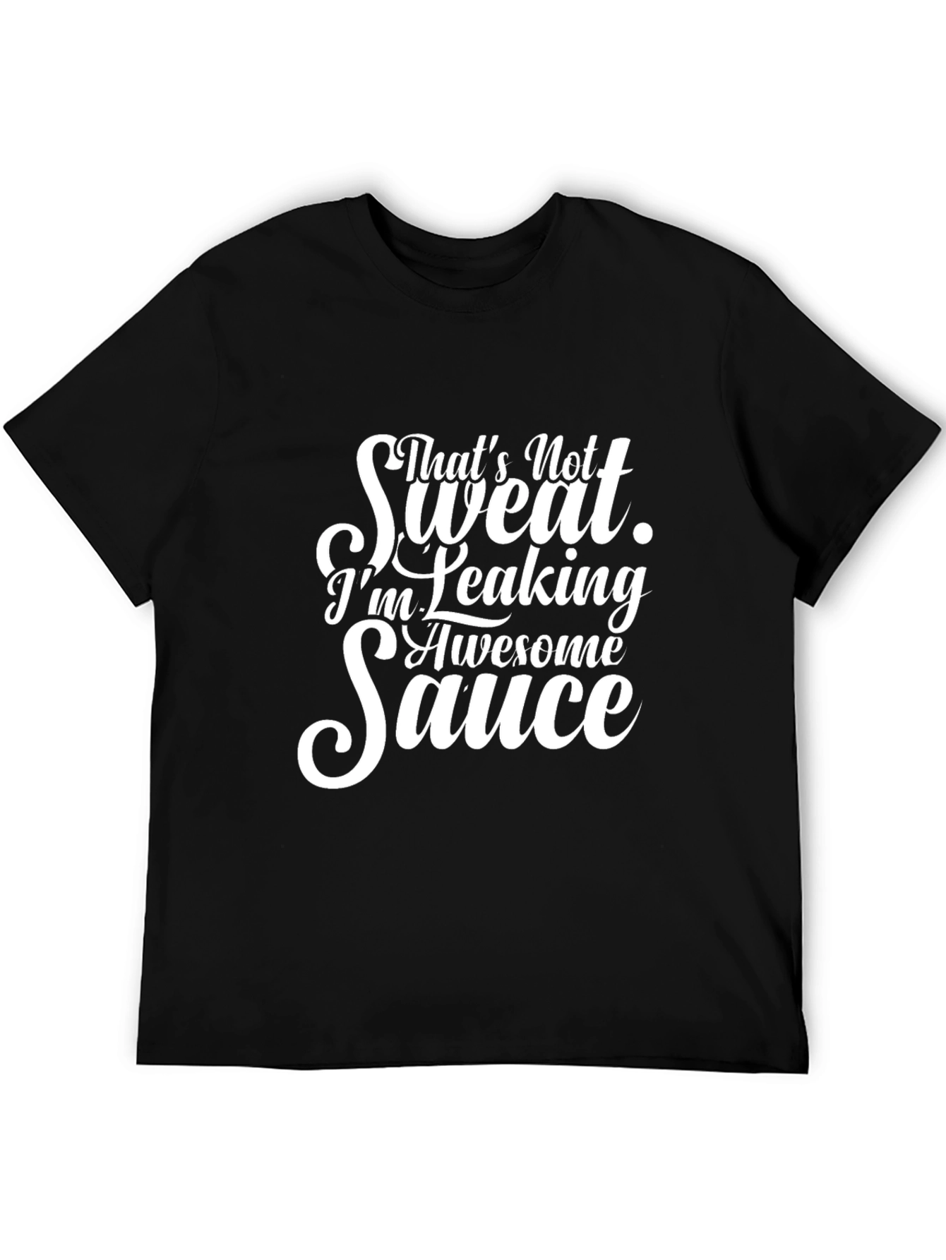 Black Funny "Awesome Sauce" Graphic T-Shirt view 5