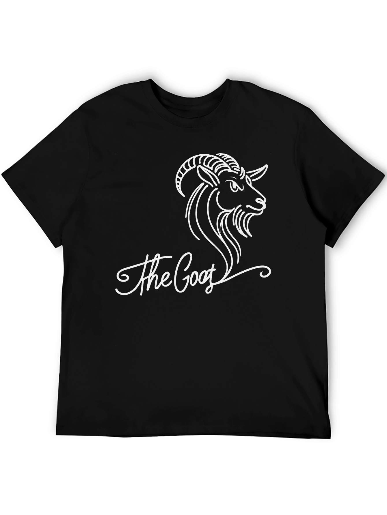 Black The Goat Graphic Tee - Black Cotton T-Shirt view 5