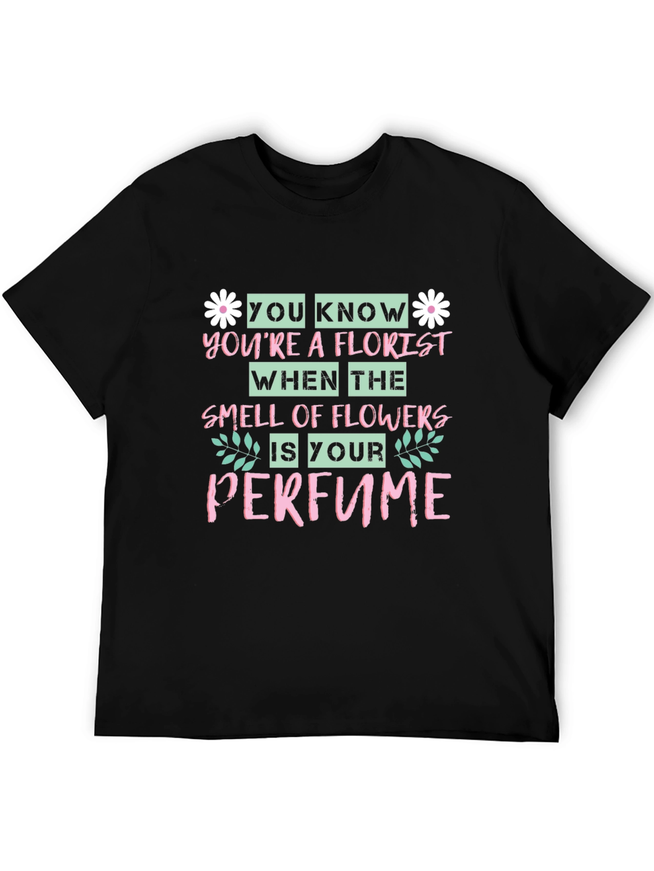 Black Florist Perfume Graphic Tee - Soft Cotton Blend view 5