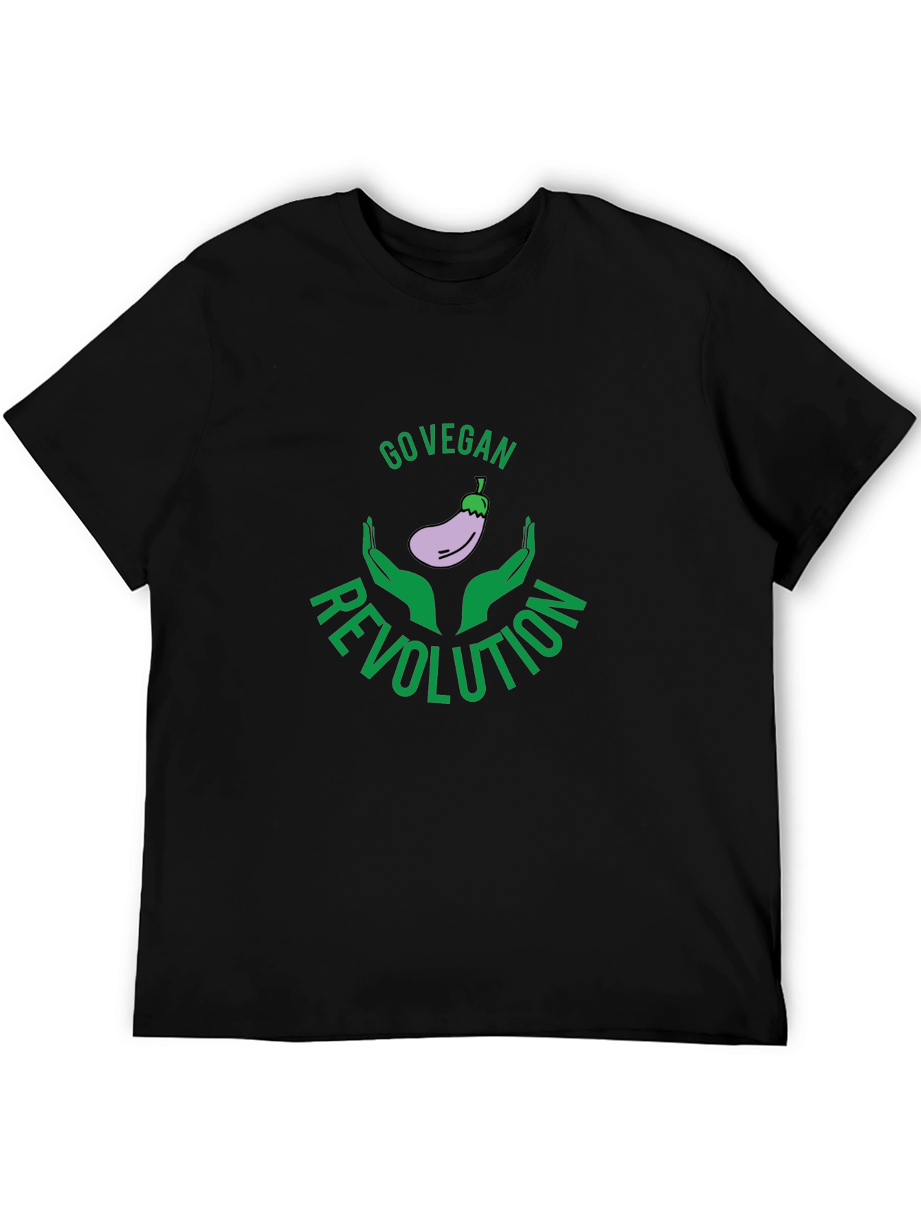 Go Vegan Revolution Black Graphic Tee - 5