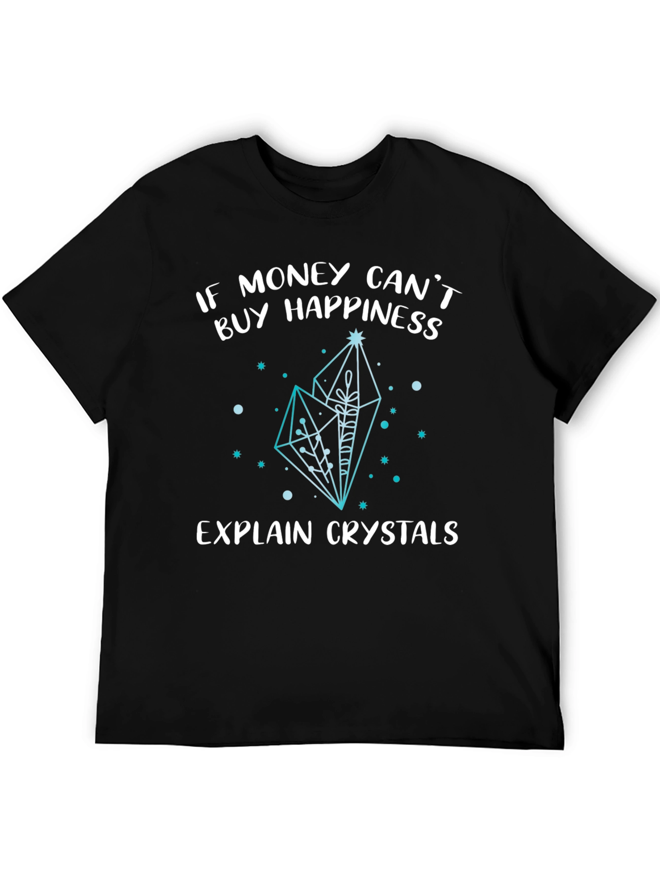 Black Crystals Happiness Graphic Tee Shirt view 5