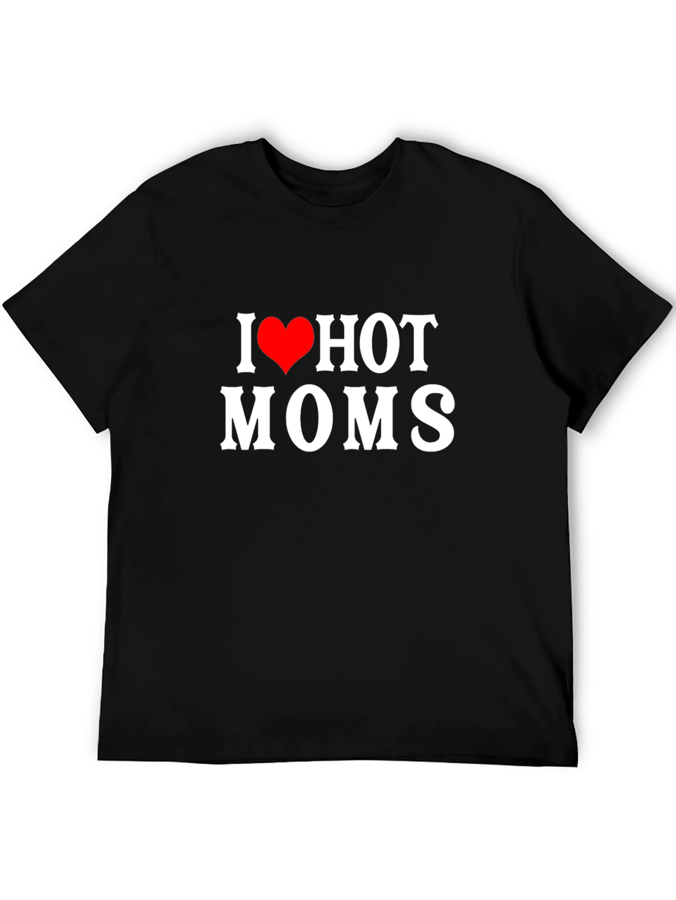 Black I Heart Hot Moms T-Shirt view 5