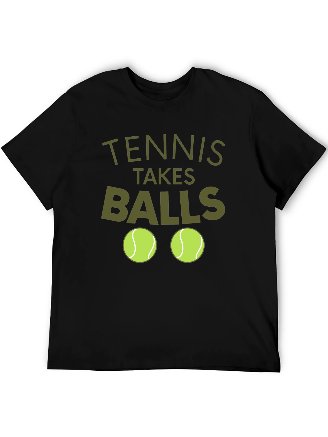 Black Tennis Takes Balls Funny Graphic Tee view 5