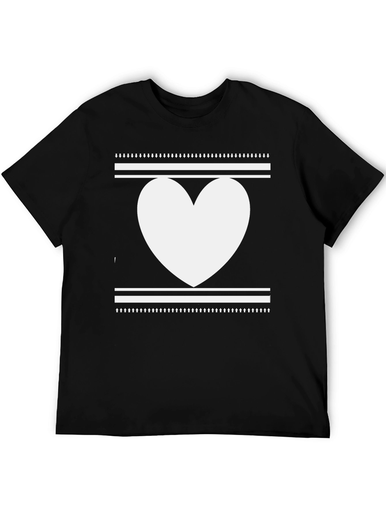 Black Heart Graphic Tee - Stylish Casual Top view 5